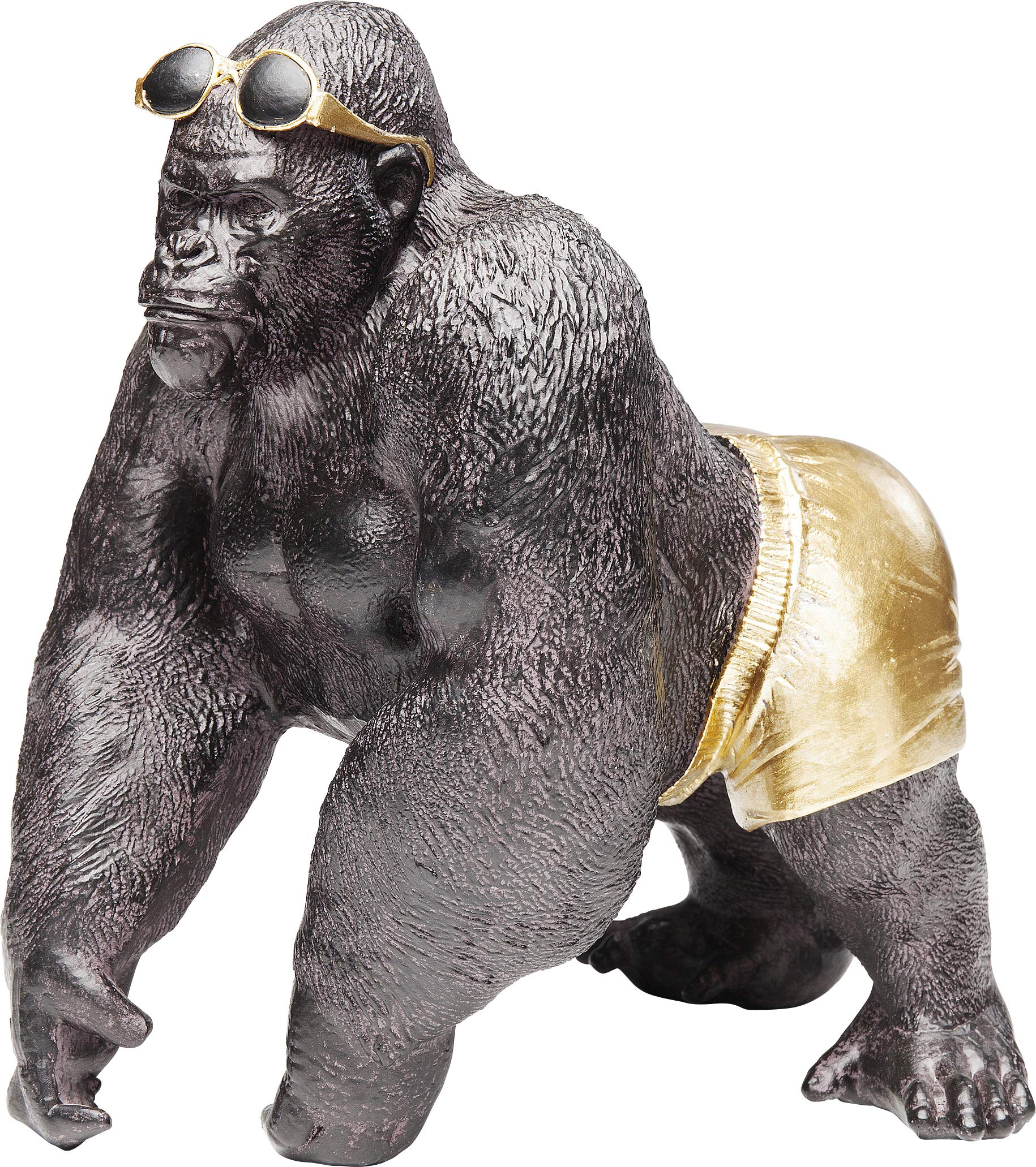 Kare Deco Gorilla at The Beach 20cm Resin Figurine - Perfect for Home Decor, Office Desk, and Beach-Themed Party Decorations