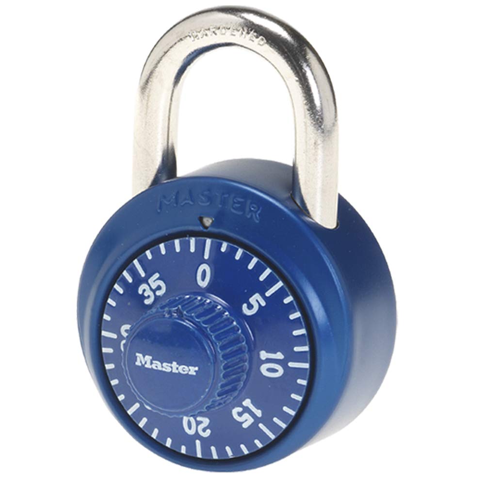 Master Lock 1561DLTBLU Combination Padlock - 1 Pack Light Blue Locker Lock for Gym, School & Storage | Secure Your Belongings at Work, Travel & Sports Facilities