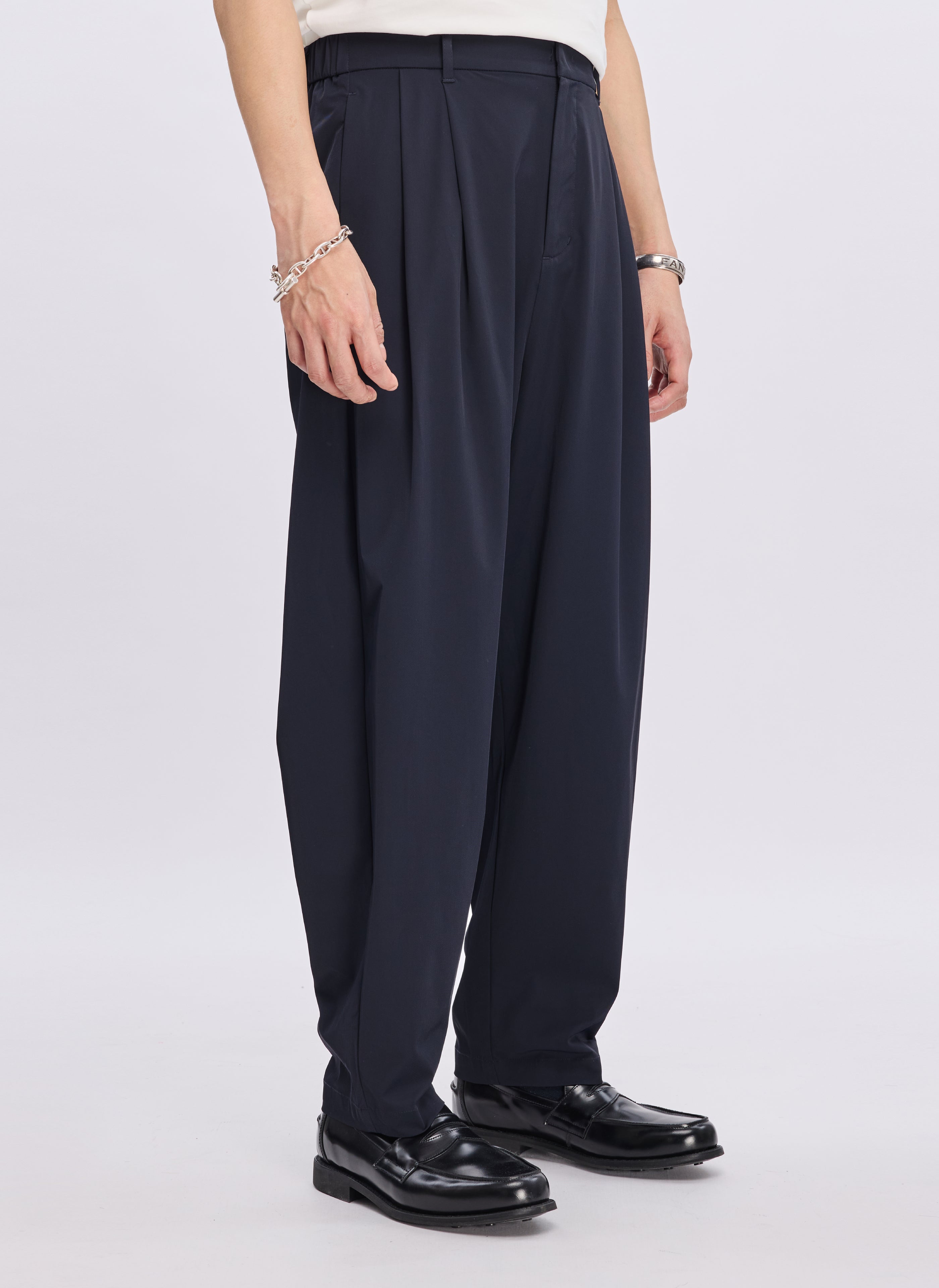 Breathable Polyamide Elastane Wide Leg Tapered Pants for Women - Comfortable Stretchy High Waist Lounge Pants for Yoga, Travel & Casual Wear