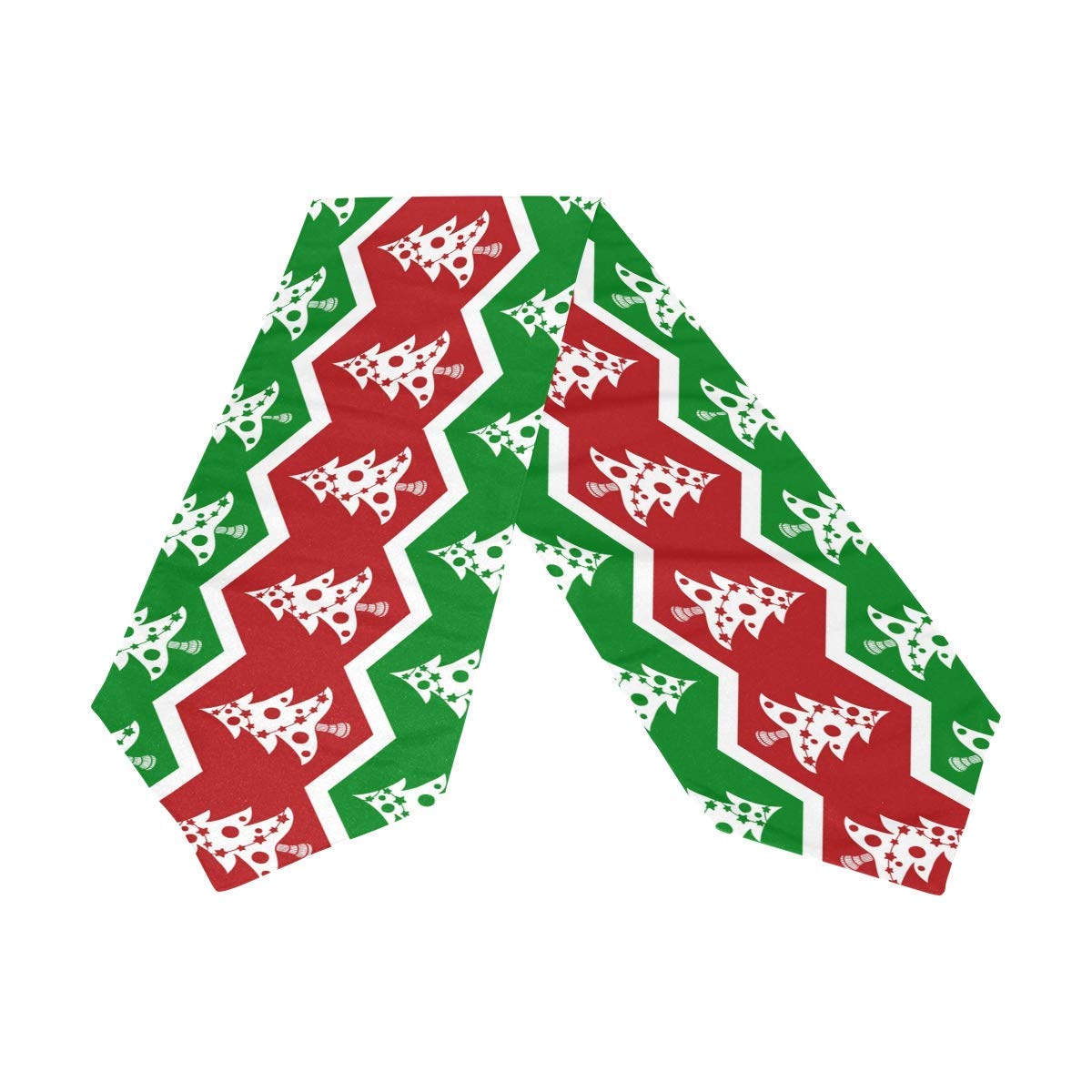 Double-Sided Christmas Tree Table Runner 13 x 90 Inches - Holiday Decor for Wedding, Party, Kitchen & Dining Room - Festive Home Decor for Christmas, Thanksgiving & Everyday Use