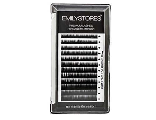 EMILYSTORES Black False Eyelash Extensions - 0.10mm Thickness, 5/6/7/8mm Mixed Lengths - Natural Looking Eyebrow & Lash Enhancer for Daily Wear & Special Occasions