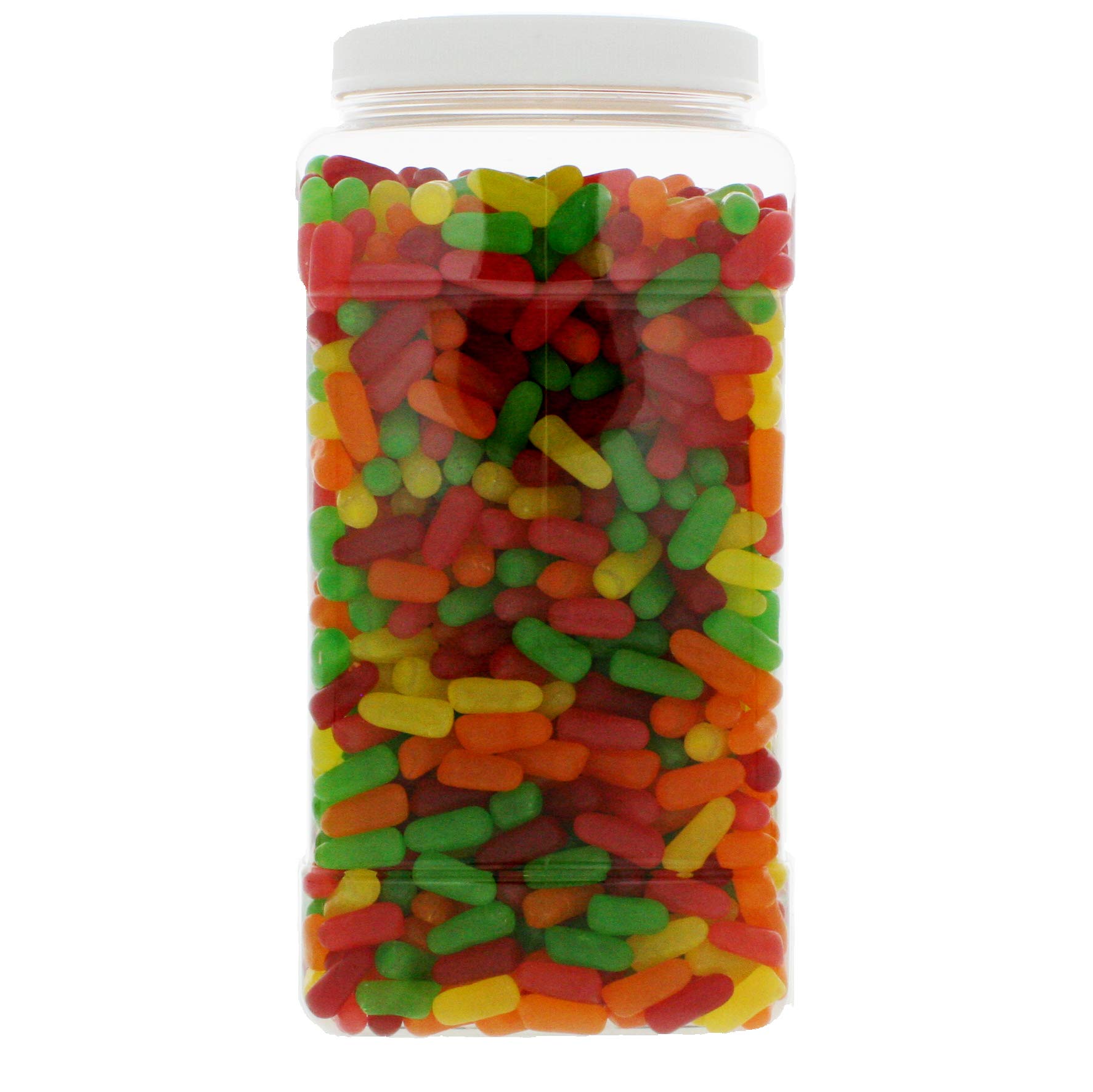 Mike & Ike Original Chewy Fruit Candy - 7LB Bulk Candy in 128oz Reusable Square Jar | Party Favors, Movie Snacks, Office Treats & Gift Ideas