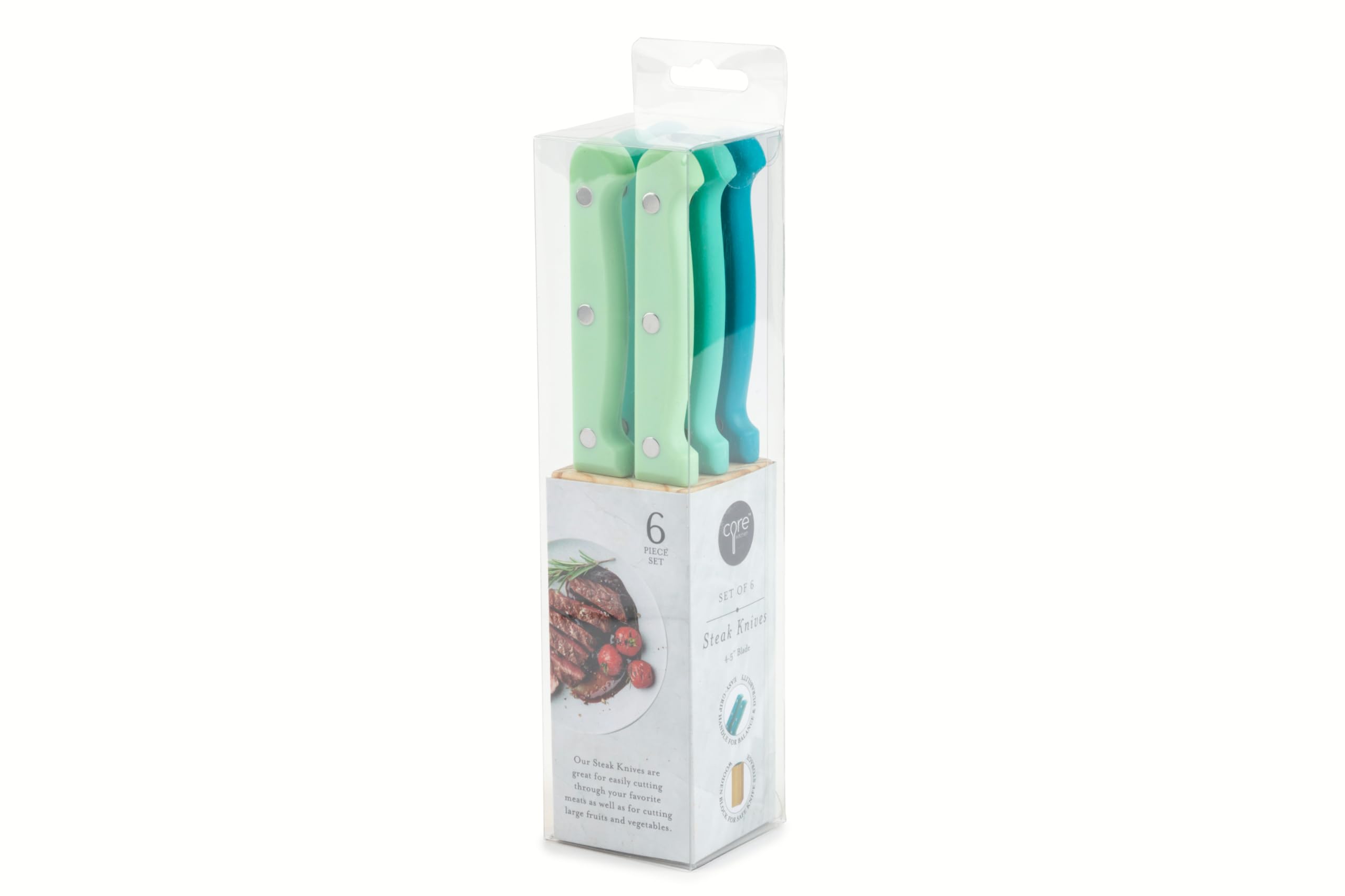 6-Piece Colorful Kitchen Steak Knife Set - 4.5