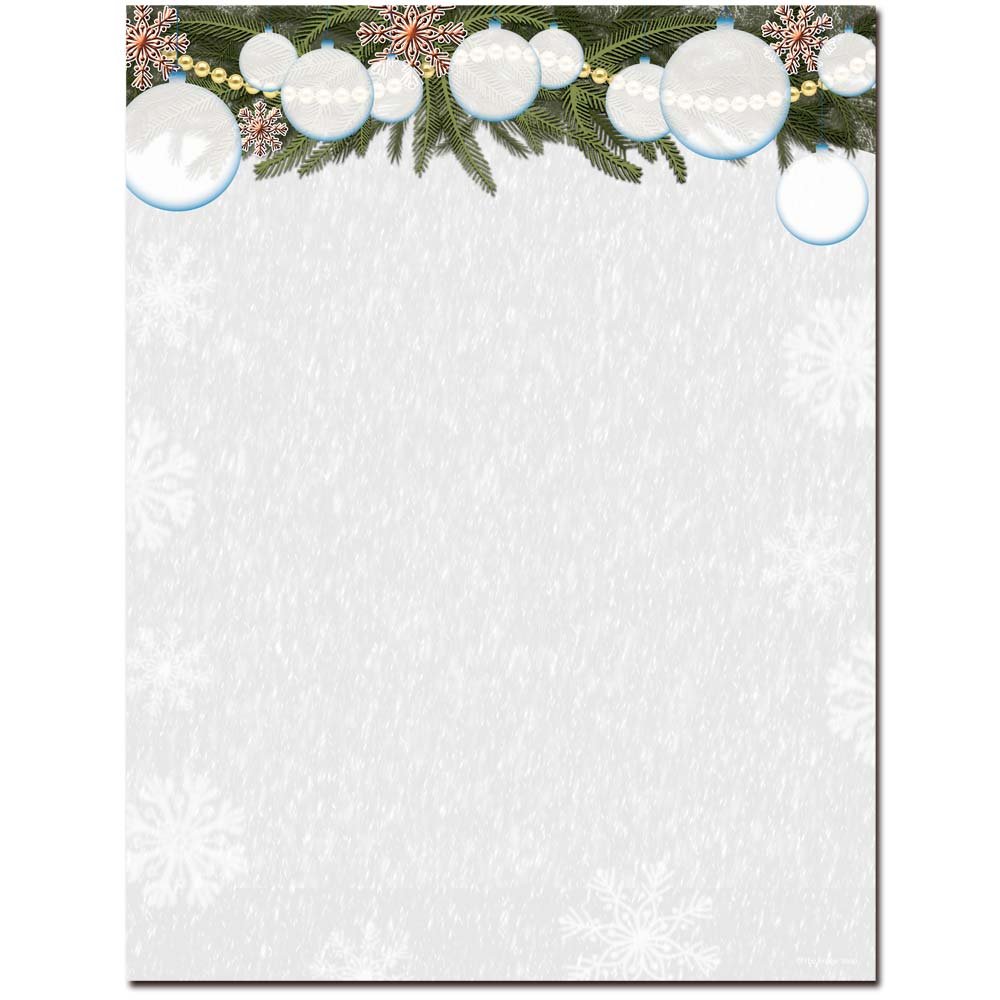 Premium White Christmas Letterhead Paper - 100 Sheets for Laser & Inkjet Printers - Holiday Greetings, Office Stationery & Festive Correspondence