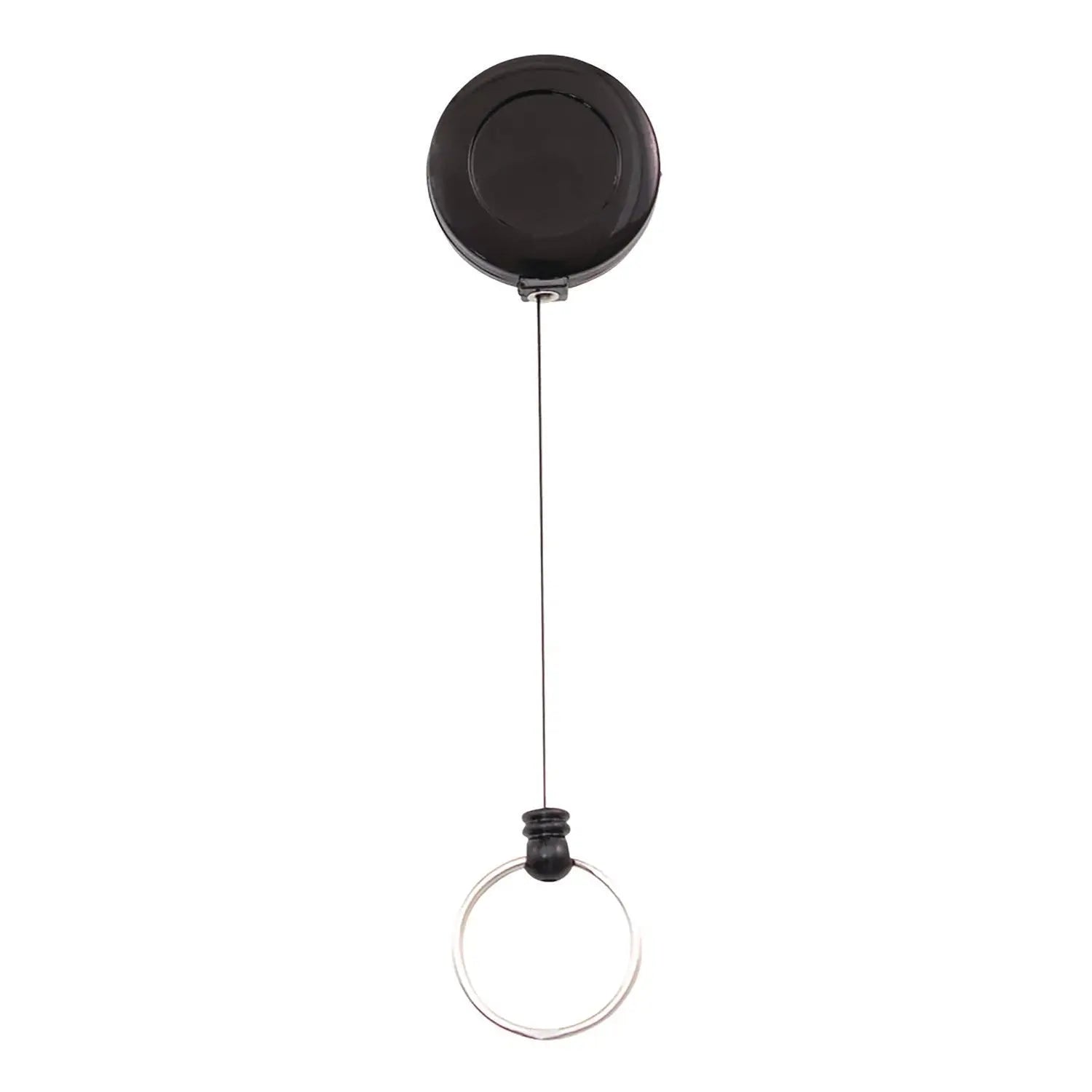 Advantus Black Badge Reel with Split Key Ring - 30 Inch Retractable Lanyard (12-Pack) - Perfect for ID Badges, Keys & Workplace Security Accessories