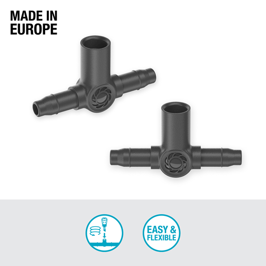 Gardena T Joint for Spray Nozzles & Endline Drip Heads 4.6mm (3/16