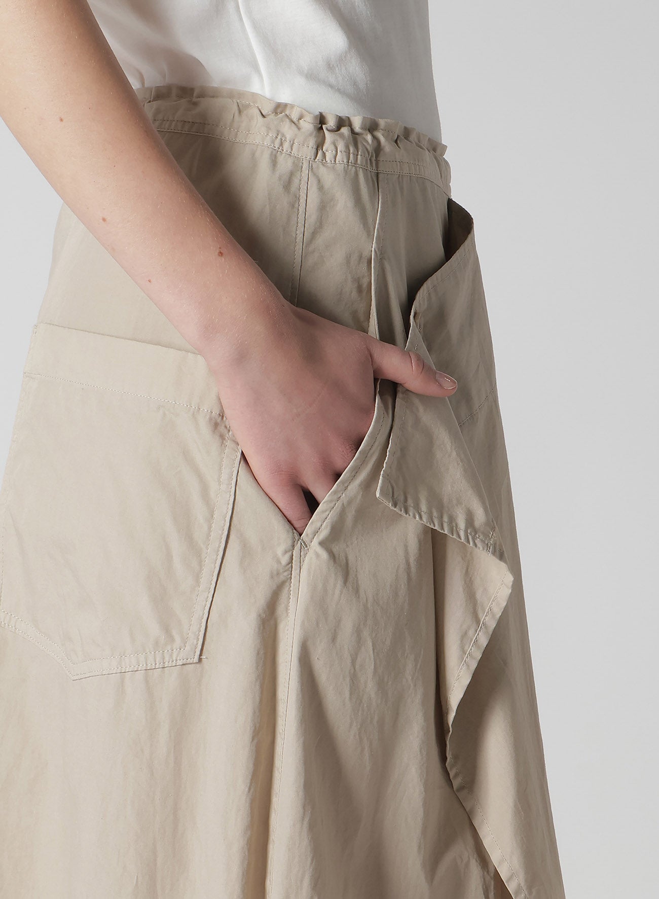 Women's Cotton Broadcloth Garment-Dyed Front Triangle Stitch Skirt - Casual Summer Dress for Beach, Picnic & Everyday Wear