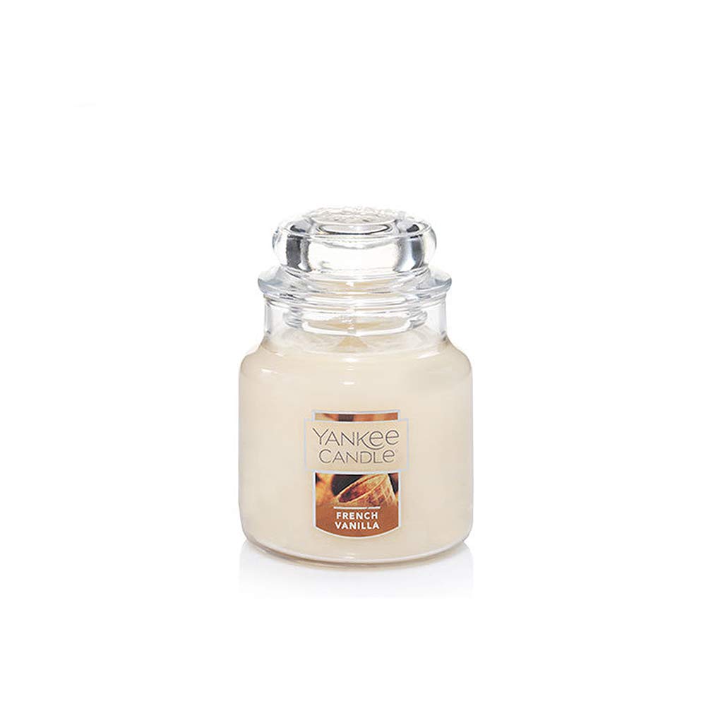 Yankee Candle French Vanilla Small Jar Candle - Sweet Spiced Vanilla Scented Candle for Home, Office & Relaxation | Perfect for Aromatherapy, Gifts & Cozy Evenings