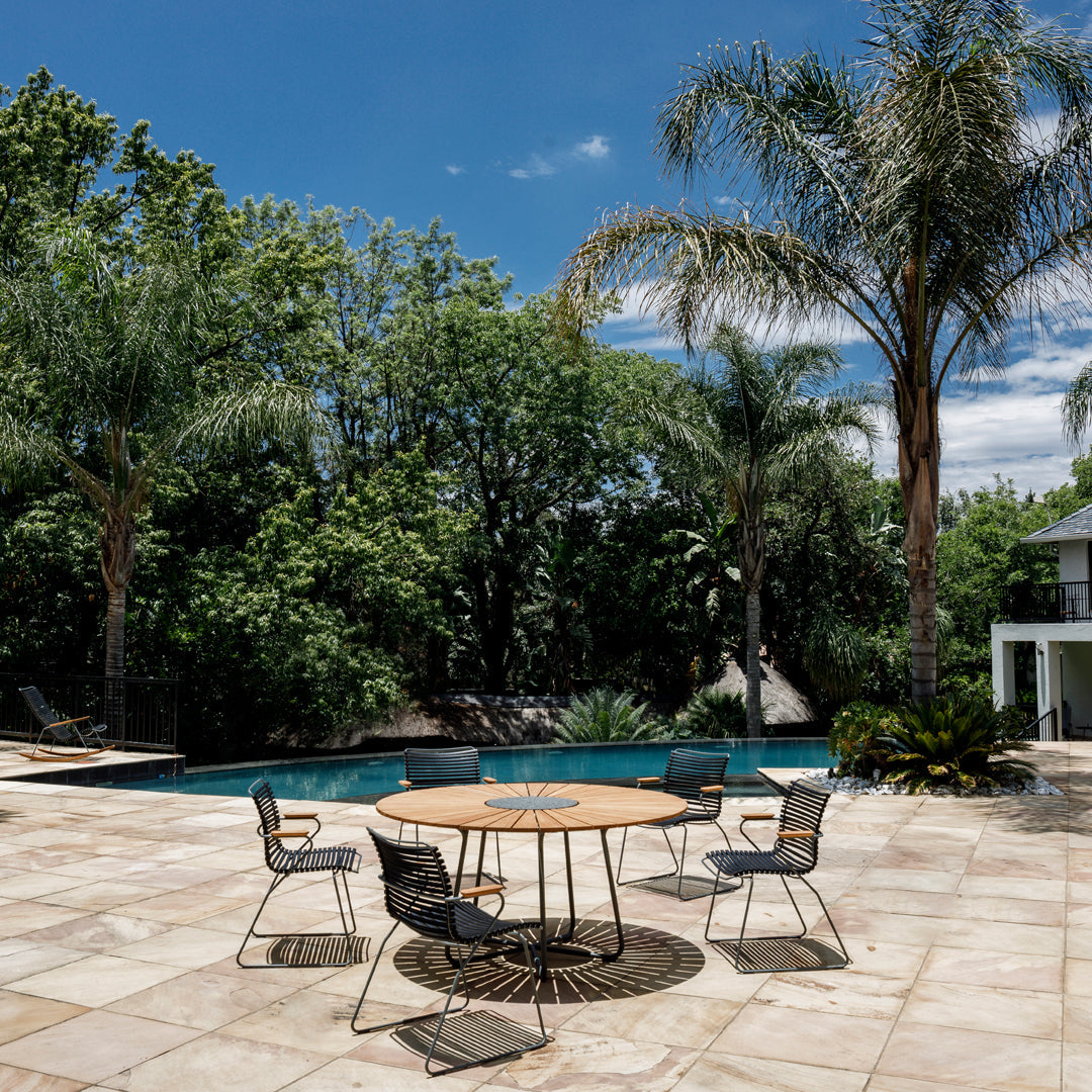 Click Outdoor Dining Chair with Armrests - Patio, Garden, Poolside & Deck Furniture - Waterproof & Weather-Resistant for Outdoor Use