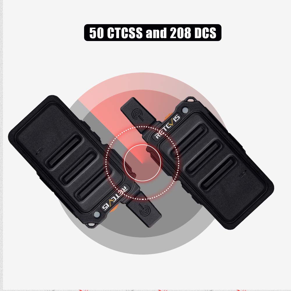 Retevis RT19 Rechargeable Two-Way Radios - 4 Pack Walkie Talkies for Adults with 1300mAh Battery & Metal Clip | Hands-Free Communication for Family, Small Business, Warehouse, Skiing, Camping & Outdoor Adventures