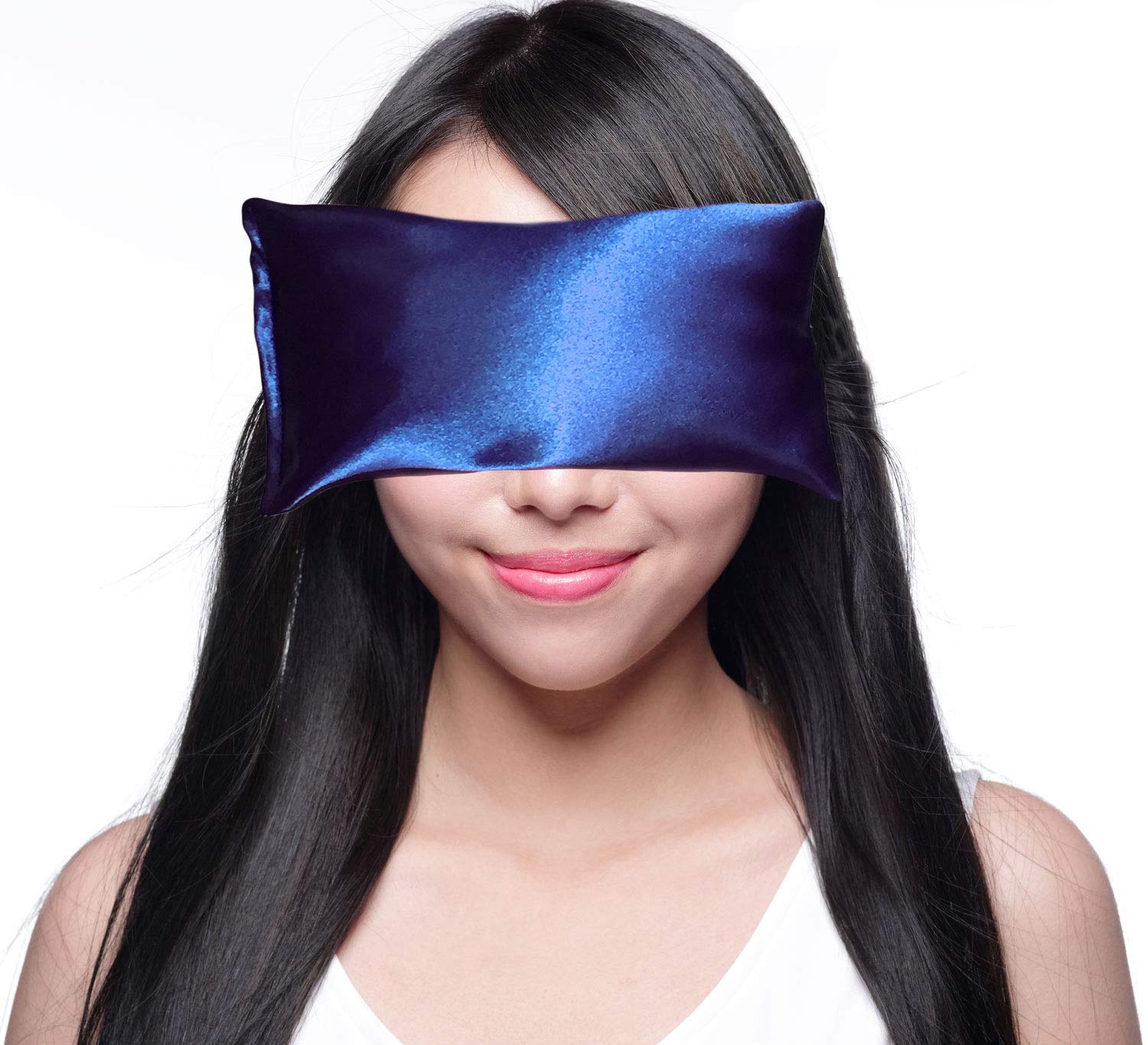 Lavender Weighted Eye Pillow - Hot & Cold Therapy for Yoga, Sleep, Relaxation, Stress & Migraine Relief - Aromatherapy Gifts for Women, Teachers, Birthday - Made in USA by Happy Wraps - Perfect for Meditation, Spa Days & Travel