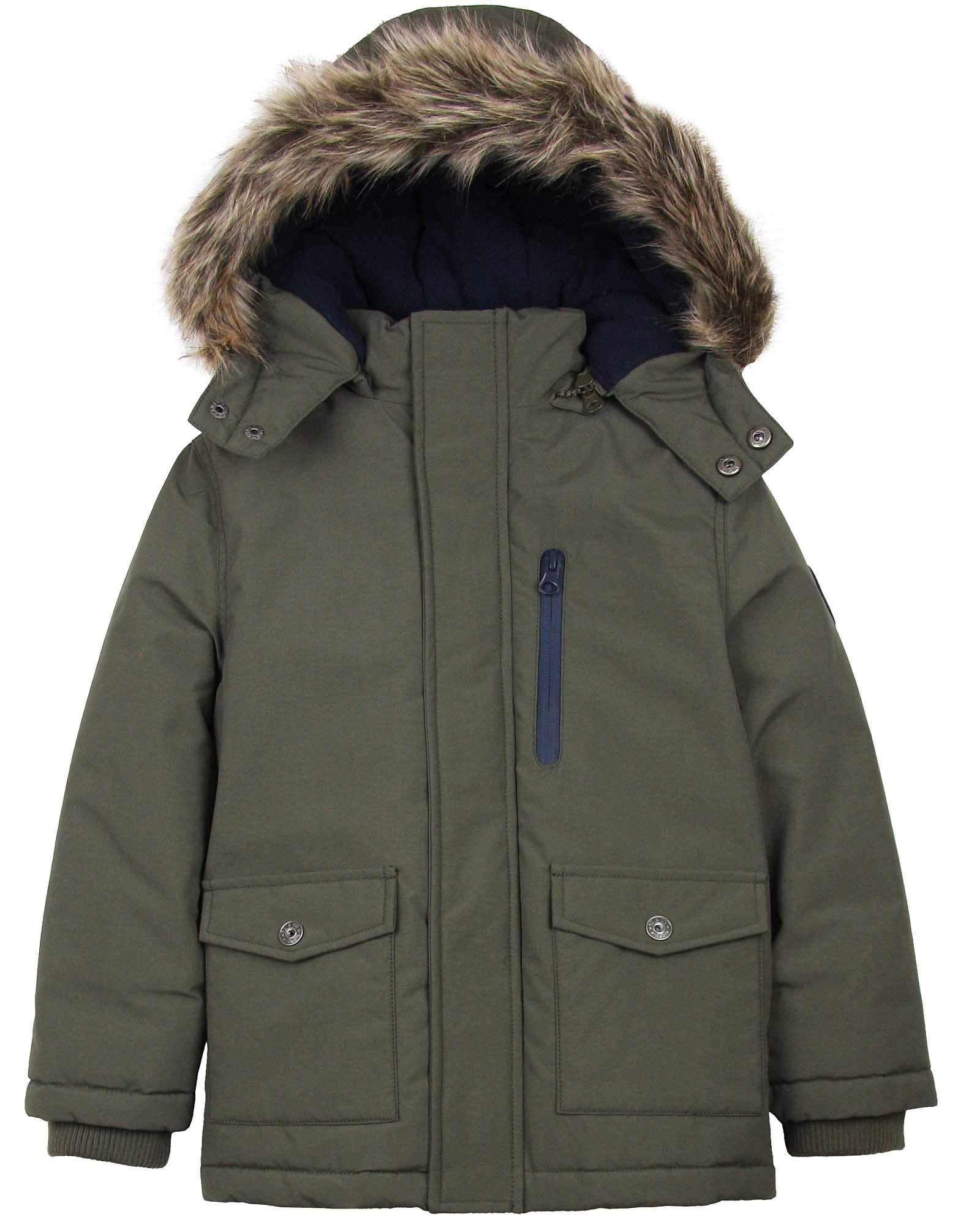 3POMMES Boys Winter Parka Coat - Waterproof Windproof Insulated Jacket for Kids Ages 4-12 | Cold Weather Outerwear for School, Snow Play & Outdoor Activities