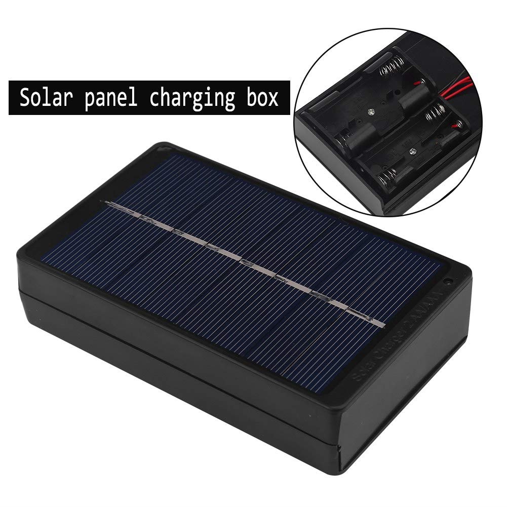 1W 4V Solar Panel Charger for AA/AAA Batteries - Portable Solar Charging Box with USB Output - Perfect for Camping, Hiking & Emergency Power Supply