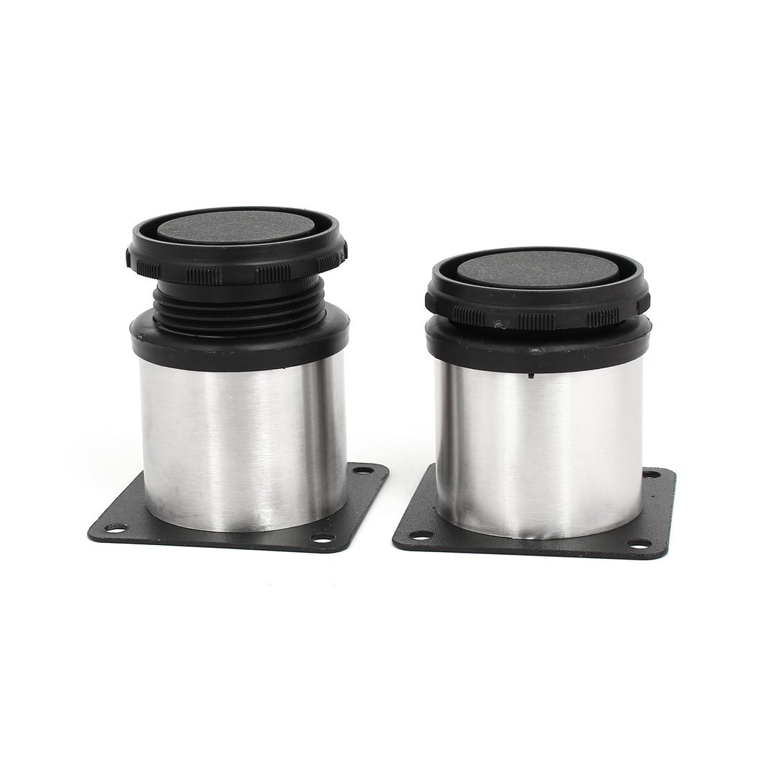 Adjustable Furniture Legs 50mm x 60mm - 2 Pack Round Sofa Bed Cabinet Feet - Heavy Duty Furniture Hardware for Living Room, Bedroom & Office Use