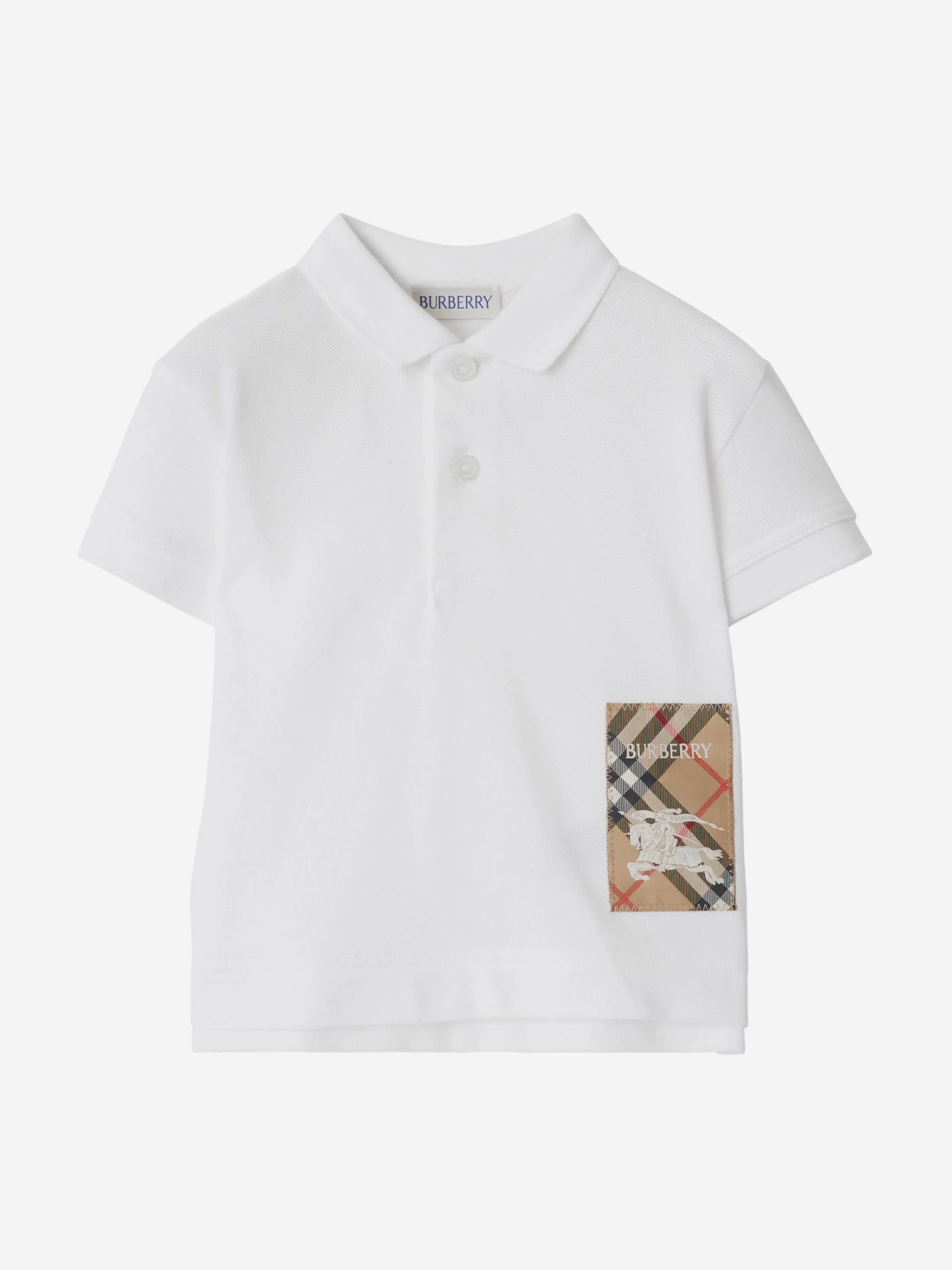 Baby Boys Johane EKD Polo Shirt - White Cotton Short Sleeve Top for Toddlers | Perfect for Playdates, School & Family Outings