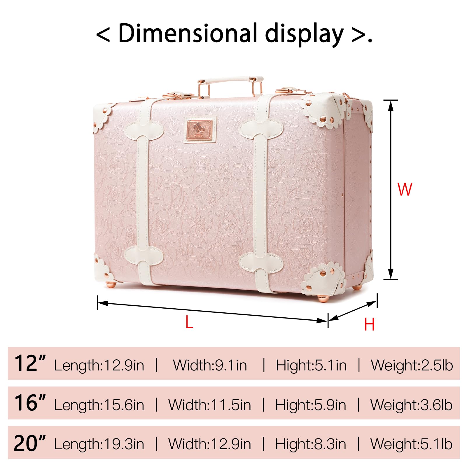 Urecity Vintage Mini Leather Trunk Suitcase - Cute Carry-on Overnight Bag with Adjustable Shoulder Strap | Perfect for Weekend Getaways, Business Trips & Airplane Travel