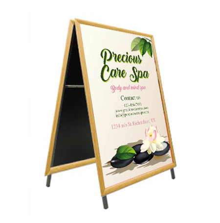 30x36 Wooden A-Frame Sign Holder with 1 1/4