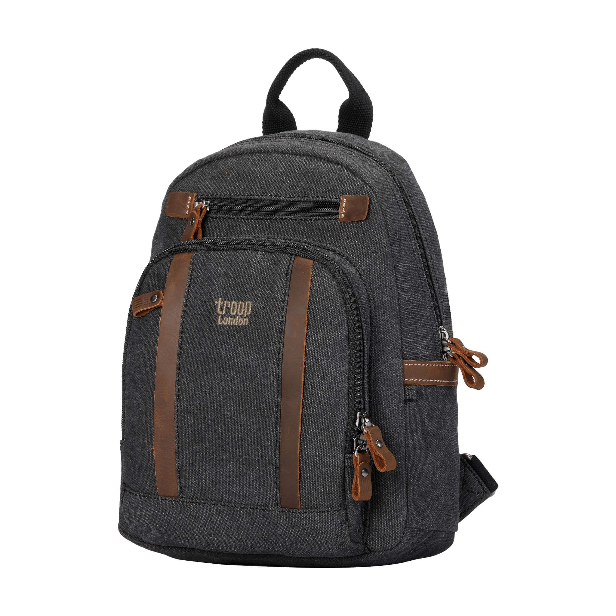 TRP0255 Troop London Classic Canvas Backpack Small - Durable School & Travel Backpack for Men & Women - Perfect for College, Commuting & Outdoor Adventures