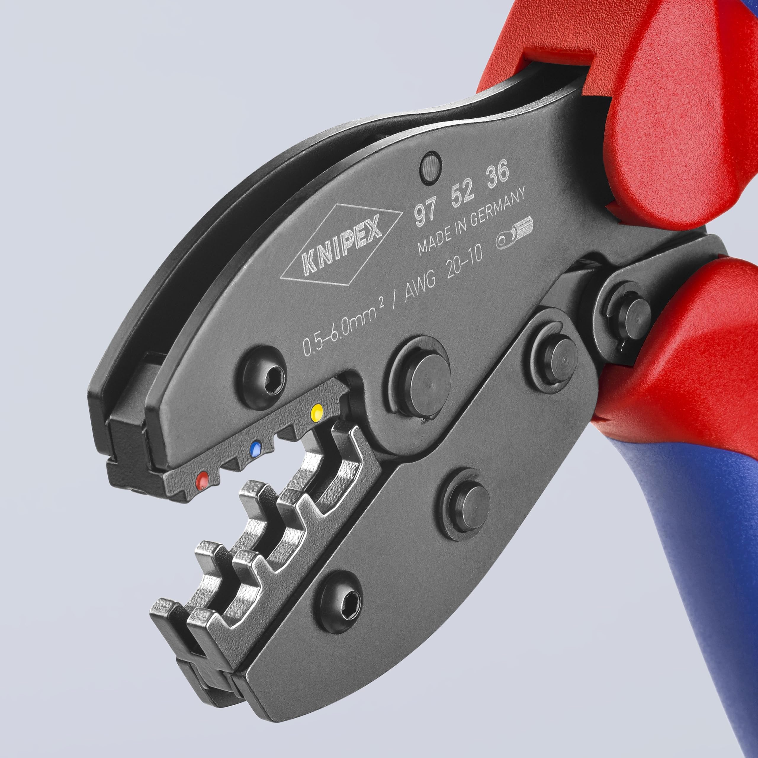 KNIPEX Insulated Crimping Pliers for Terminals, Plugs & Butt Connectors - Professional Electrical Tool for Wiring & Automotive Repairs