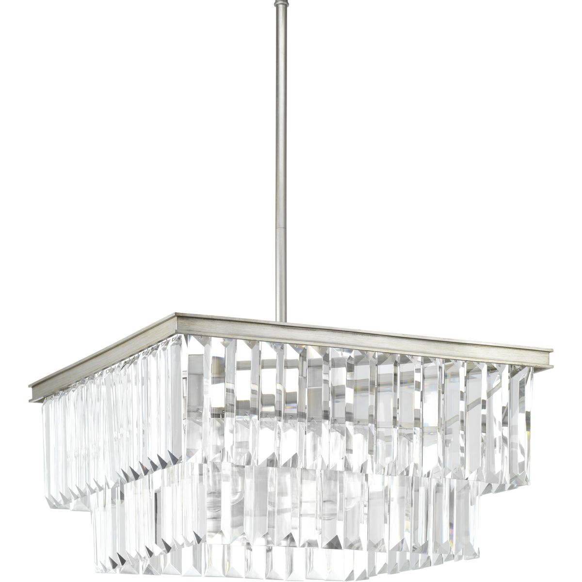 Glimmer Collection 4-Light Pendant Chandelier - Modern Crystal Glass Ceiling Light Fixture for Dining Room, Kitchen Island & Bedroom Lighting