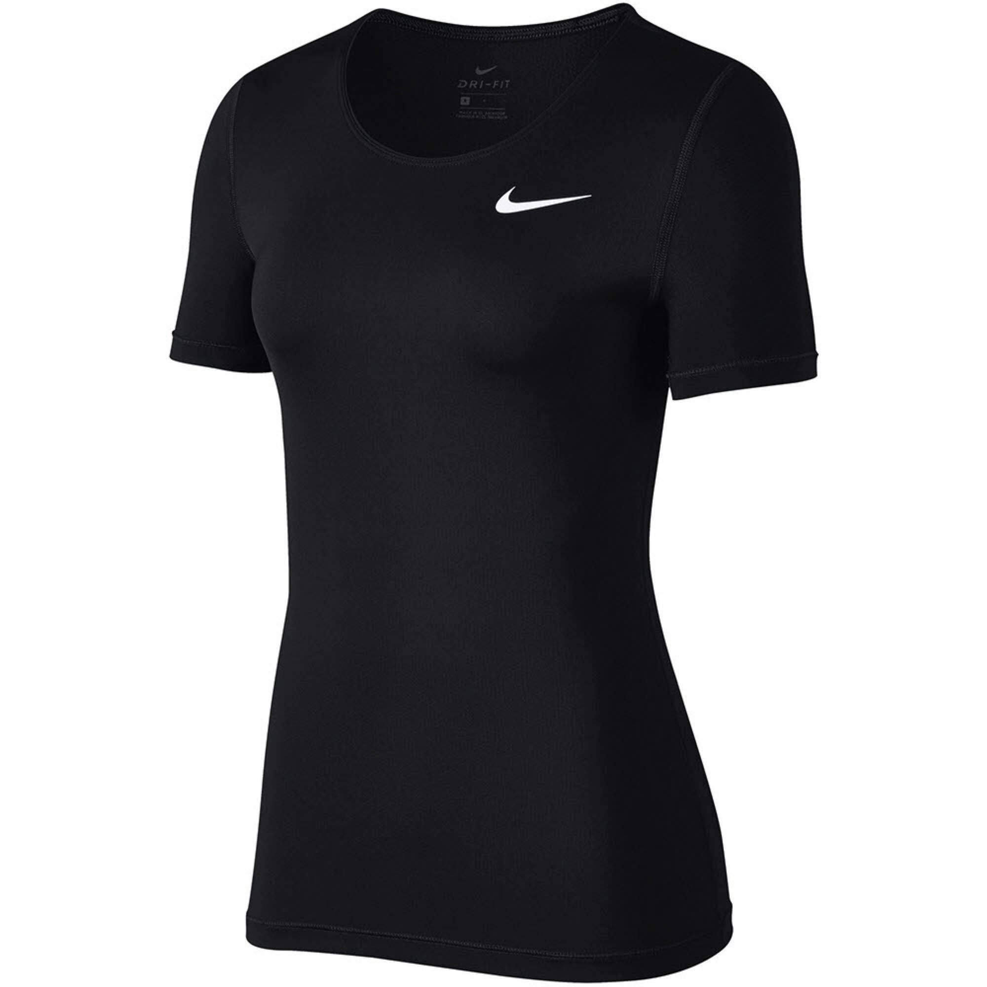 Nike Pro Dri-FIT Performance Workout Shirt for Men - Moisture Wicking Athletic Top, Breathable Gym Shirt, XL Size, Black & White - Perfect for Running, Training & Fitness Activities