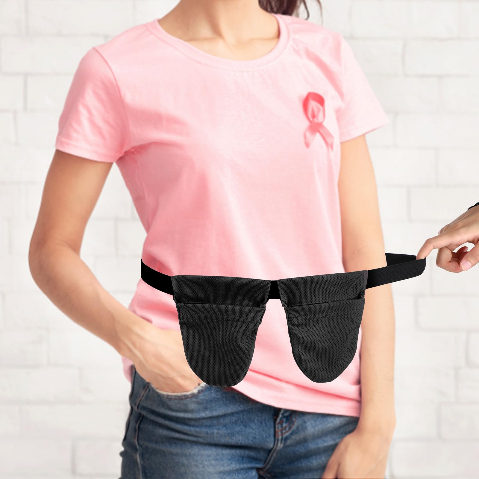 **Adjustable Mastectomy Drain Holder & Shower Bag - Post-Surgery Recovery Essential for Tummy Tuck & Mastectomy Patients (Black) | Comfortable & Secure Drainage Pouch for Daily Use & Showering**