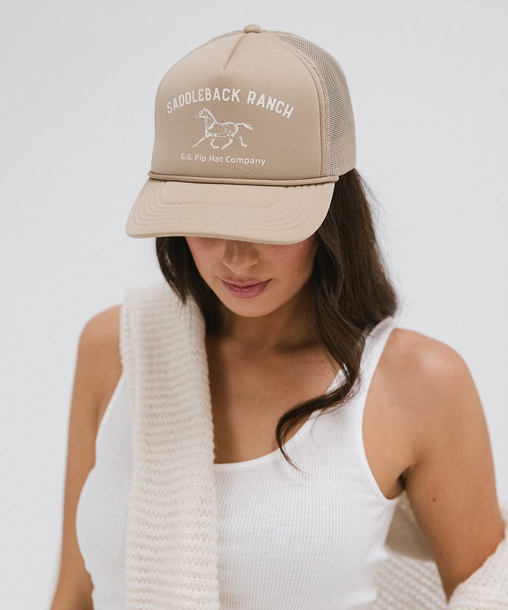 Premium Saddleback Ranch Trucker Hat - Durable Mesh Back & Adjustable Fit - Perfect for Outdoor Adventures, Rodeos & Country Lifestyle