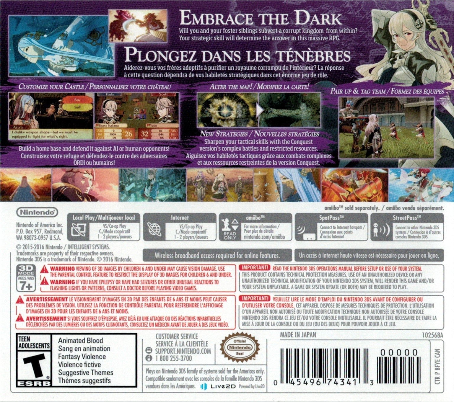 Fire Emblem Fates: Conquest - Nintendo 3DS Game | Strategy RPG Adventure | Perfect for Fans of Tactical Combat and Anime-Style Storytelling | Great for Travel and Commuting Entertainment