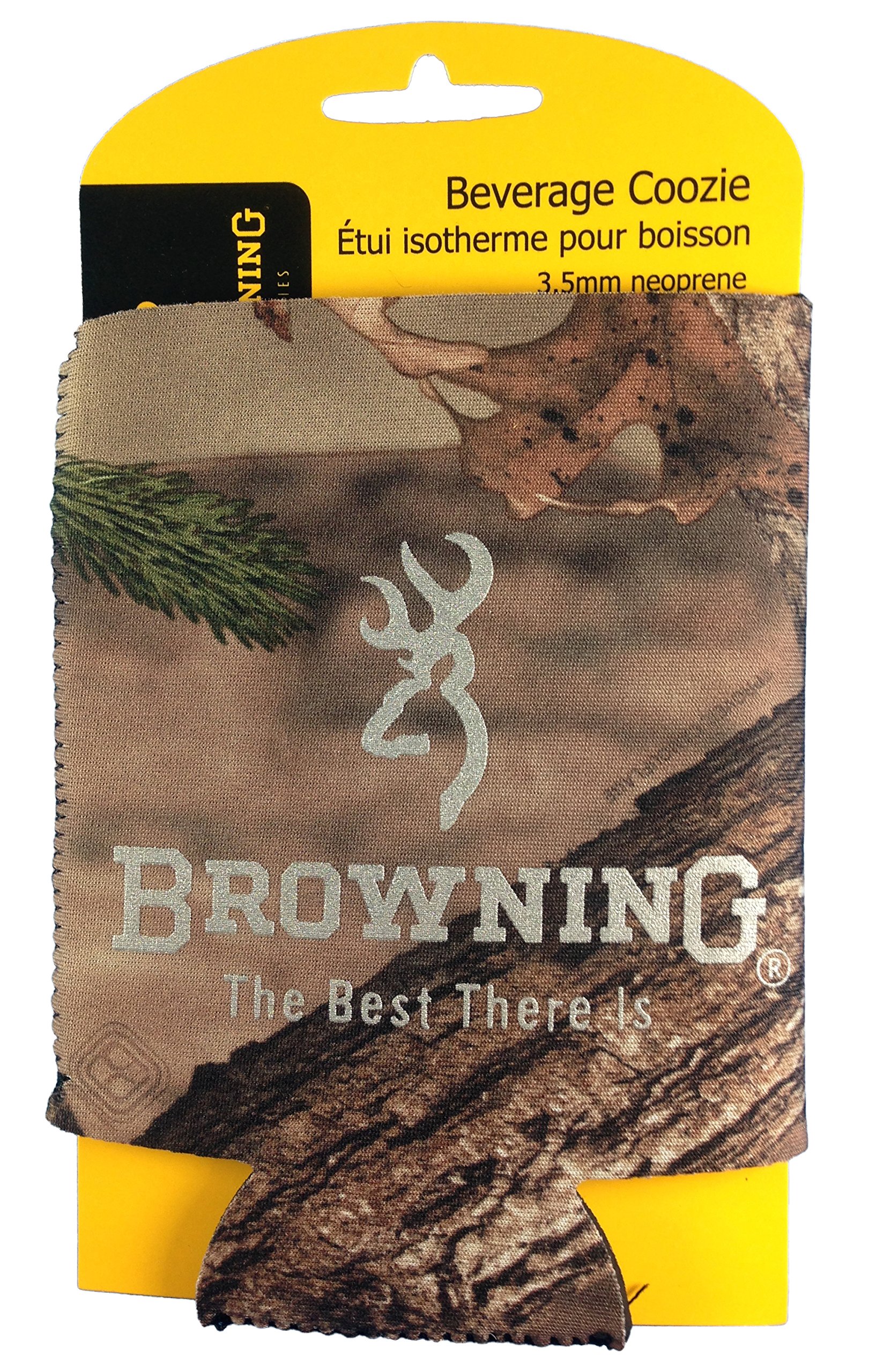 Browning Hunting Camo Can Cooler - Insulated Beer Koozie with Buckmark Logo - Perfect for Hunting Trips, Camping & Outdoor Adventures