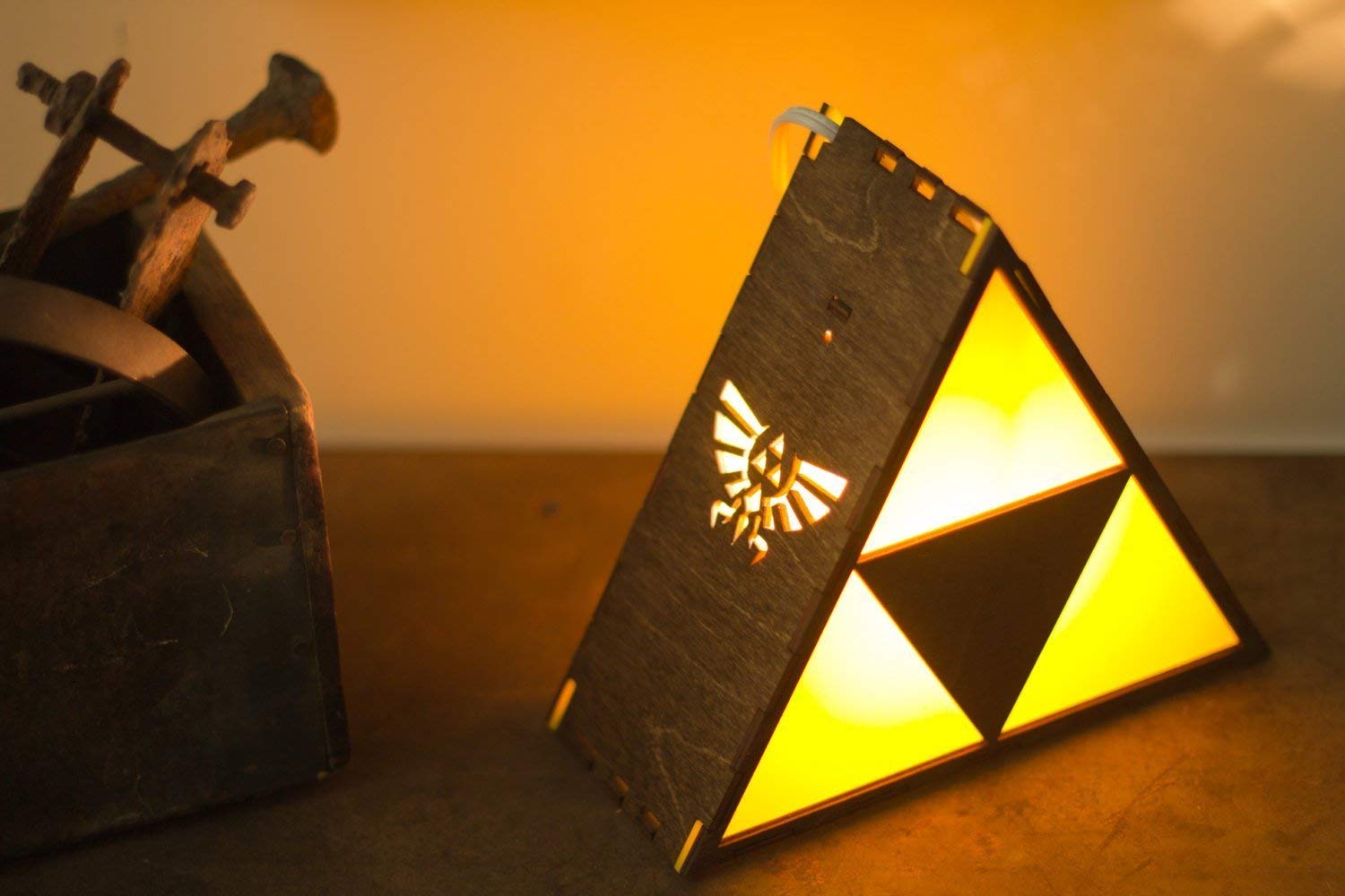 The Legend of Zelda Triforce LED Night Light - Official Nintendo Licensed Gaming Room Decor & Collectible for Fans - Perfect for Bedroom, Game Room, or Gift for Zelda Lovers