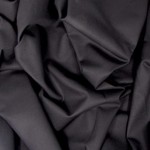 Premium Organic Cotton Canvas Duck Fabric - Heavy Duty Black - 20 Yards Roll for DIY Tote Bags, Upholstery & Home Decor Projects
