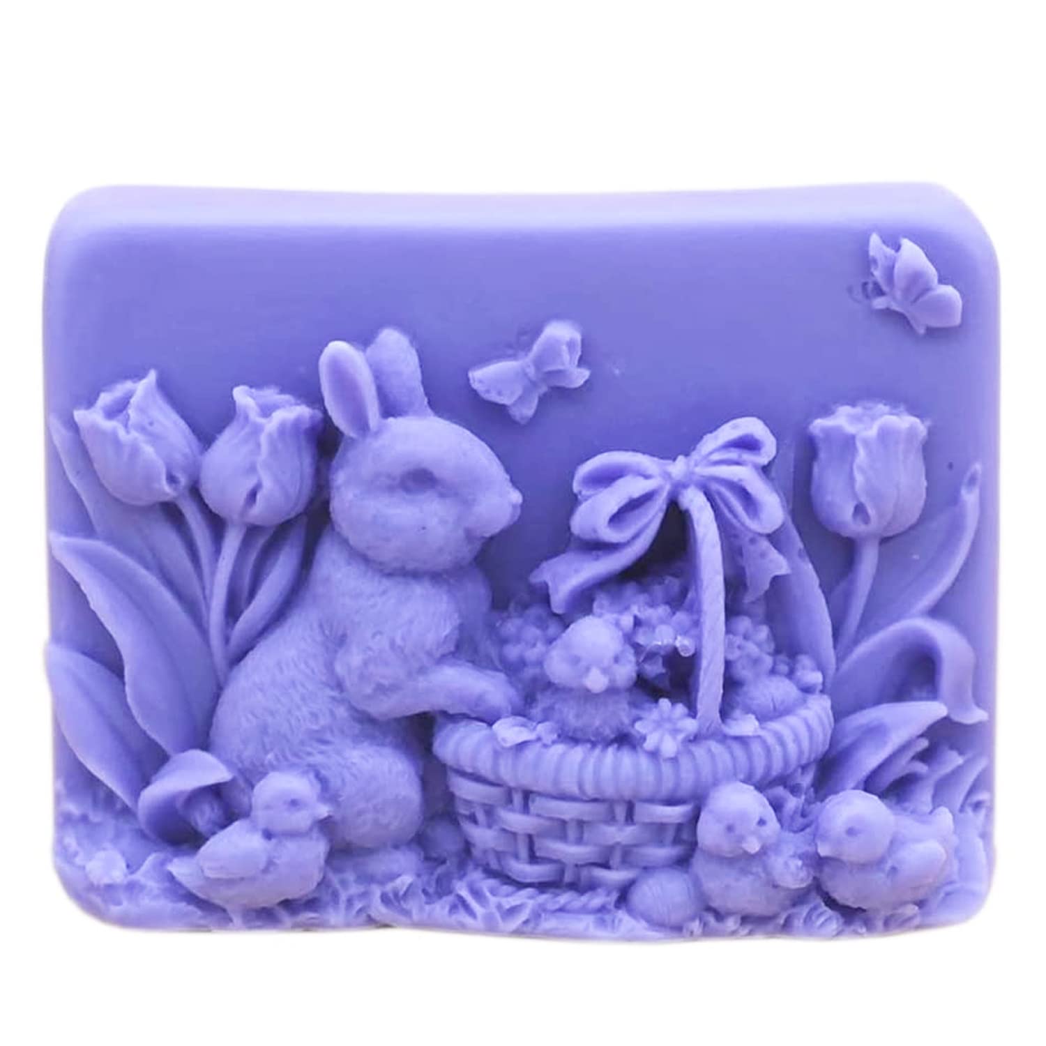 AIDOIT 3D Rabbit Silicone Soap Mold - Easter Bunny DIY Soap, Chocolate & Cake Molds for Handmade Crafts - Perfect for Easter Gifts, Home Decor & Baking Supplies