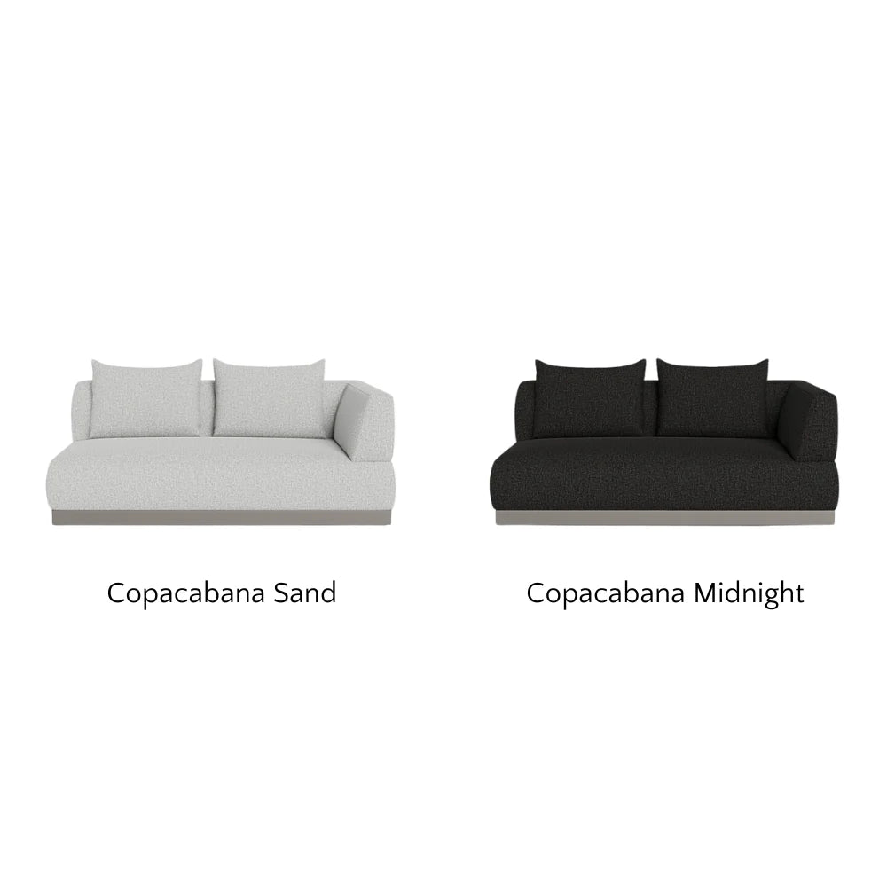 Amalfi 2-Seat Right Arm Outdoor Sectional Sofa - Patio Furniture for Backyard, Poolside & Garden Relaxation