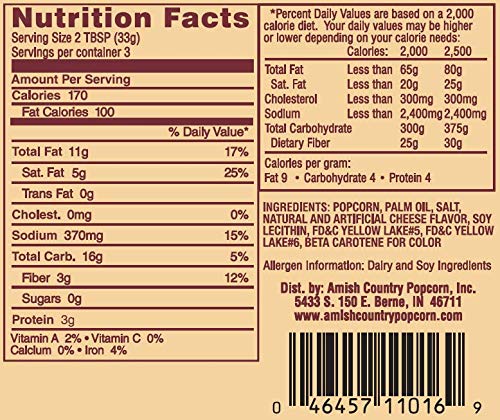 Amish Country Popcorn - Old Fashioned Microwave Popcorn, 10 Bags Cheddar Cheese Ladyfinger | Non-GMO, Gluten Free, Kosher & Microwaveable | Perfect for Movie Nights, Snack Time & Family Gatherings