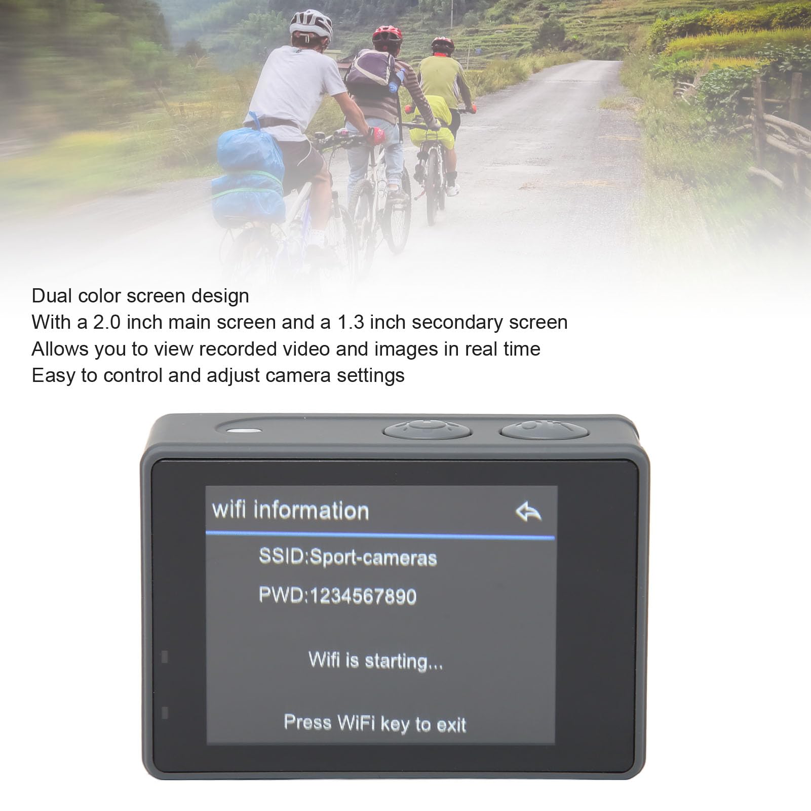 LJCM 5K Waterproof Action Camera - 4K Ultra HD Underwater Sports Camera with WiFi Remote Control, 2.0