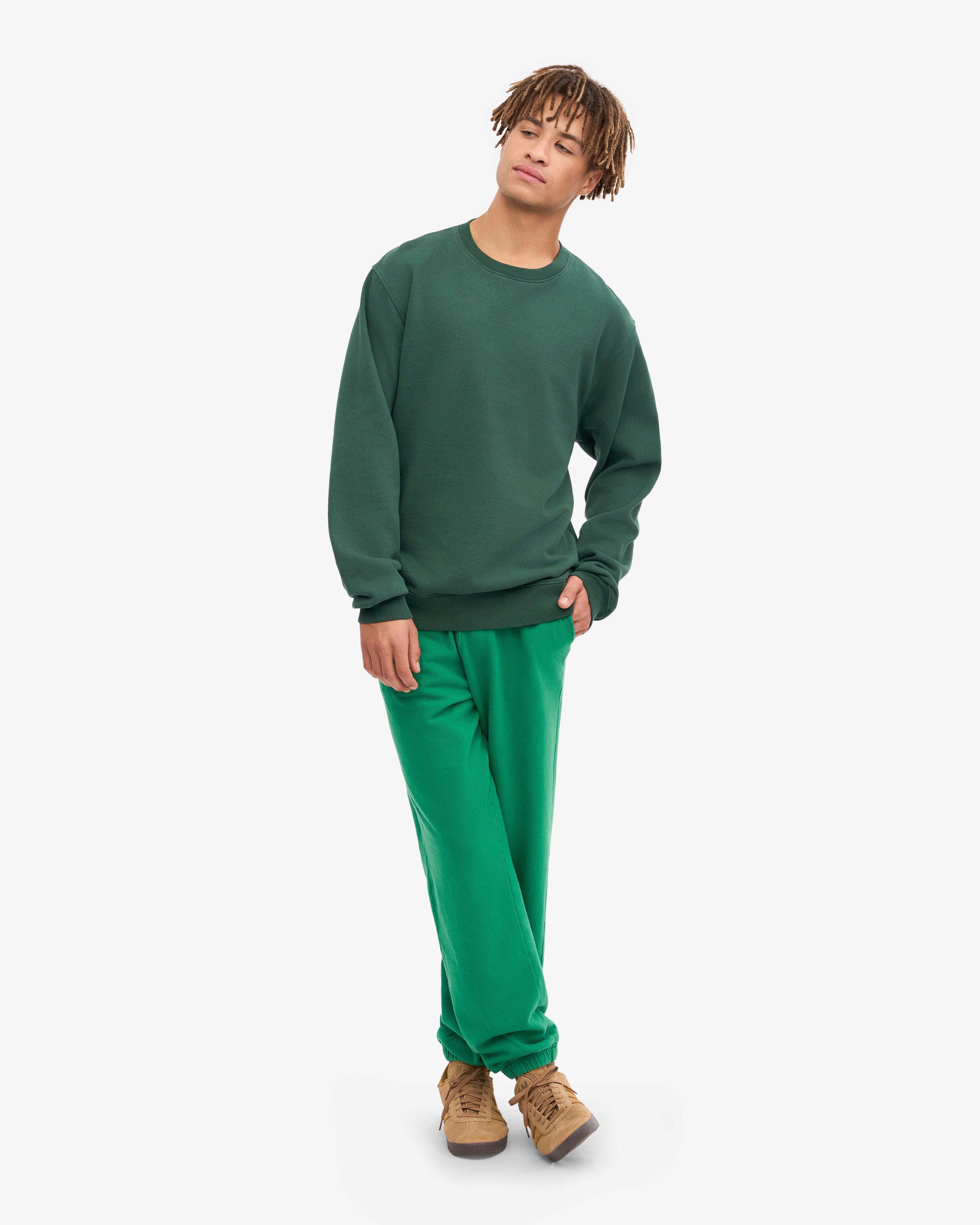 Organic Cotton Sweatpants for Women - Soft & Comfortable Kelly Green Joggers for Lounge & Workout - Eco-Friendly Casual Pants for Yoga, Running & Home Wear