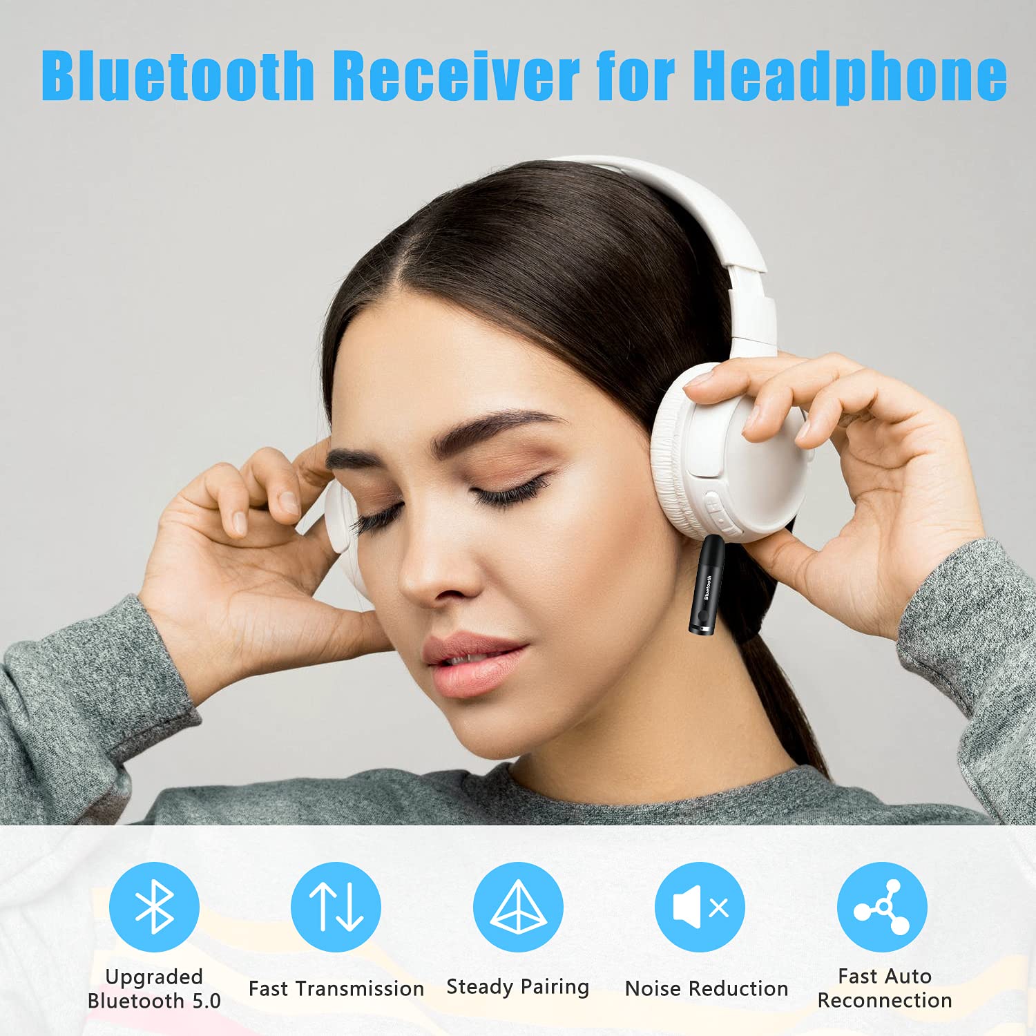 Wireless Bluetooth Car Adapter - Mini Portable 3.5mm Aux Receiver for Car Audio, Headphones & Home Stereo System | Hands-Free Music Streaming | Compatible with iPhone, Android & All Bluetooth Devices (Black) - Perfect for Commuting, Road Trips & Home Entertainment