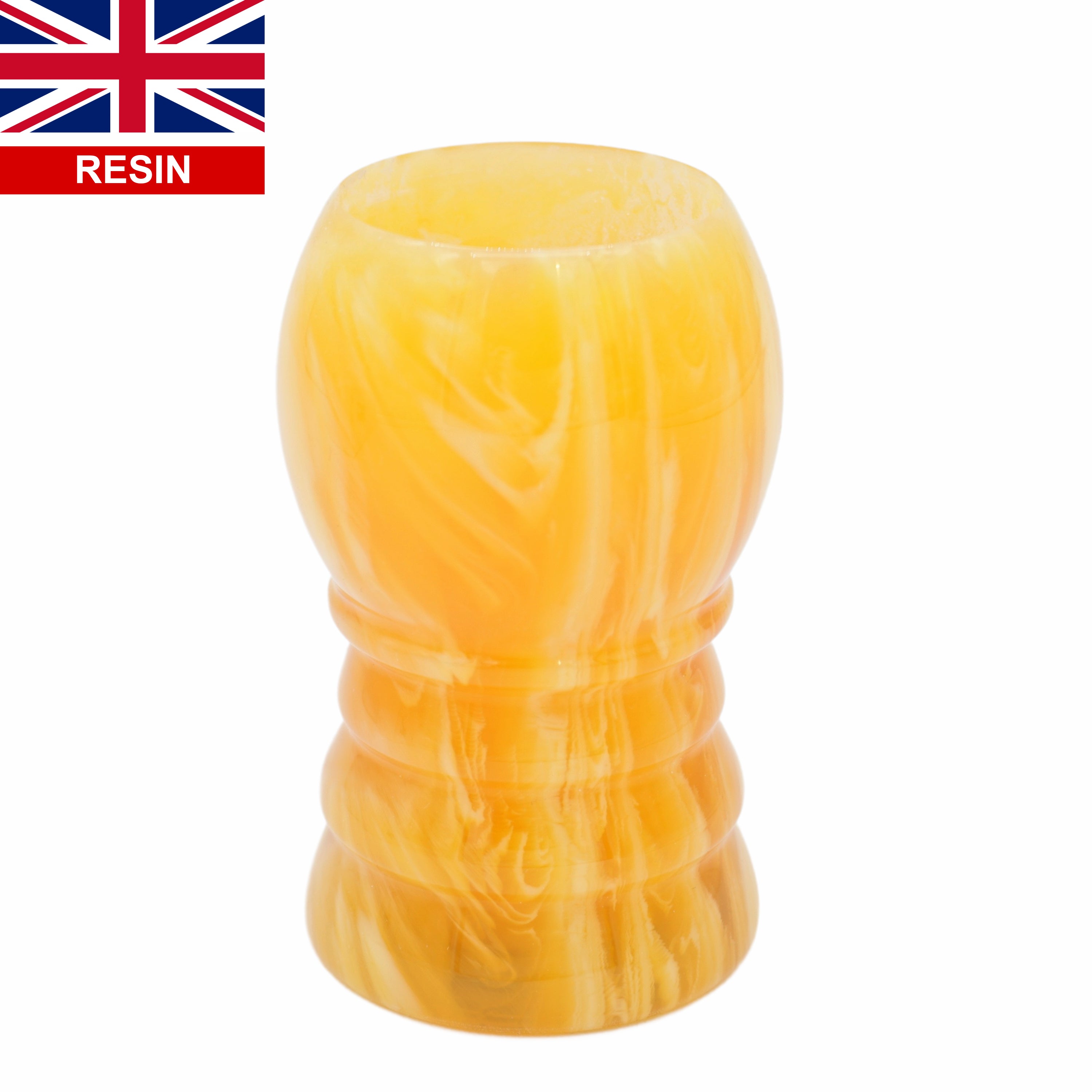 Premium Amber Handcrafted Shaving Brush Handle for Wet Shaving - Fits 24mm & 26mm Knots - Perfect for Classic Barber Shaving & Luxury Grooming Gifts