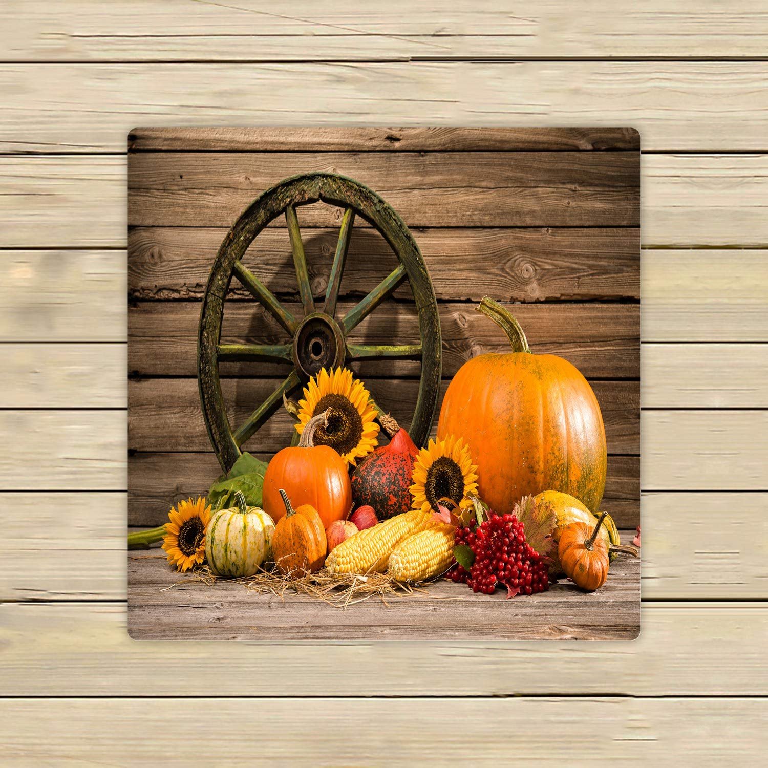 Autumn Thanksgiving Pumpkin Beach Towel - 13x13 Inch Soft Absorbent Bath & Shower Towel for Home, Outdoor, Travel - Perfect for Beach, Pool, Picnic & Holiday Decor