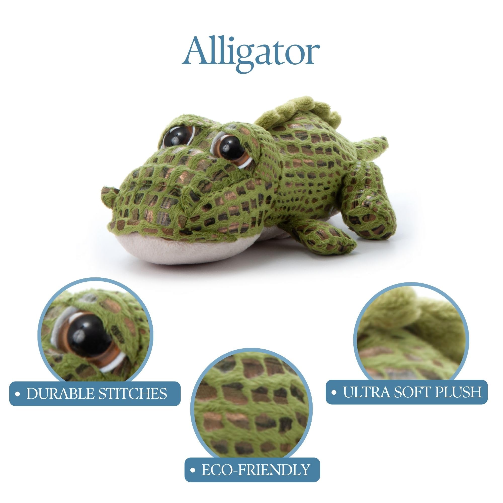 Cute 10-inch Alligator Plush Toy - Soft Stuffed Animal for Kids, Perfect Gift & Zoo-Themed Nursery Decor | Ideal for Cuddling, Playtime & Themed Birthday Parties