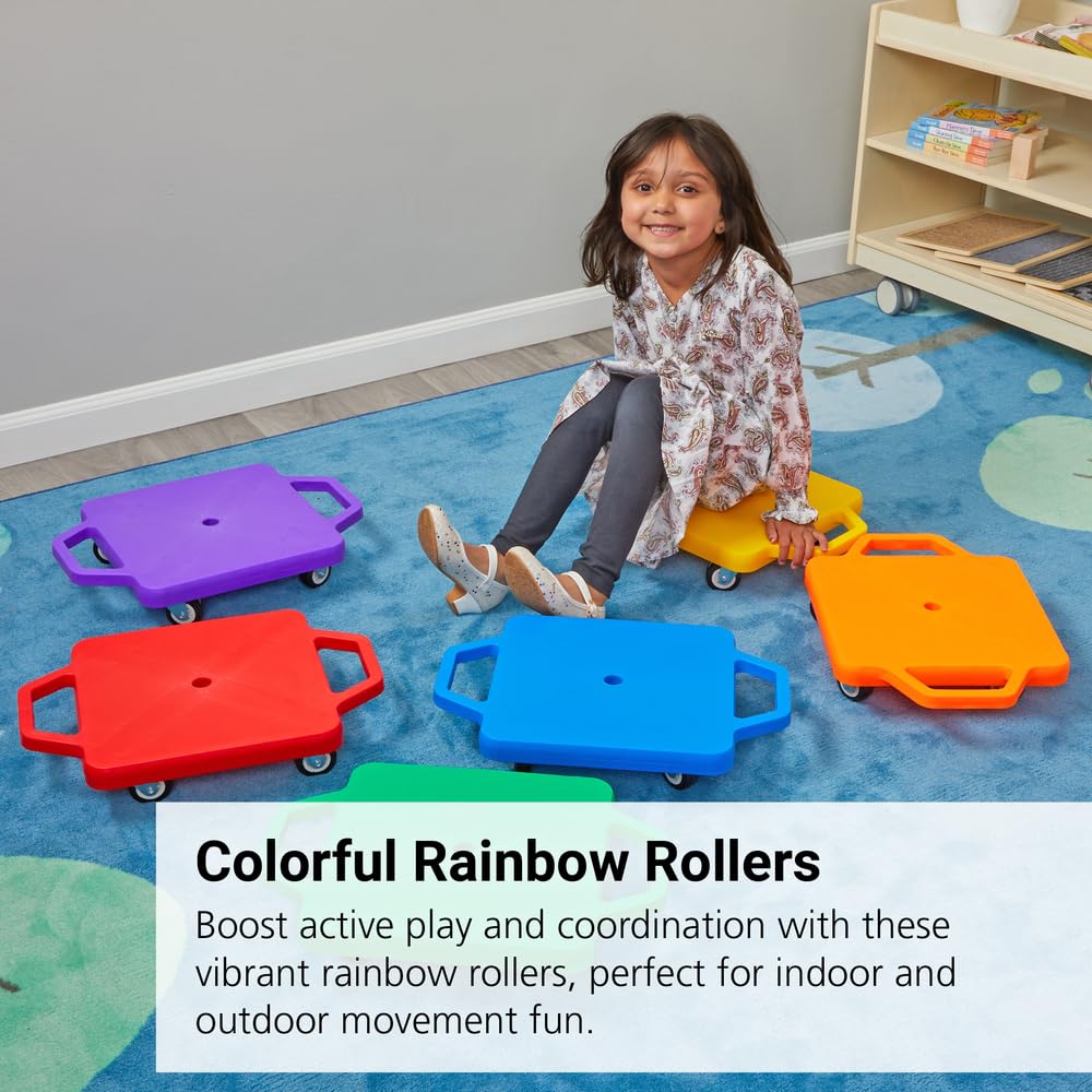 Rainbow Rollers - Set of 6 Colorful Hair Curlers for Kids & Adults - Perfect for Styling, Parties & Costumes