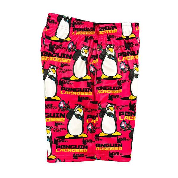 Boys Penguin Attack Graphic Short Sleeve T-Shirt - Fun Casual Wear for Kids, School, and Playtime