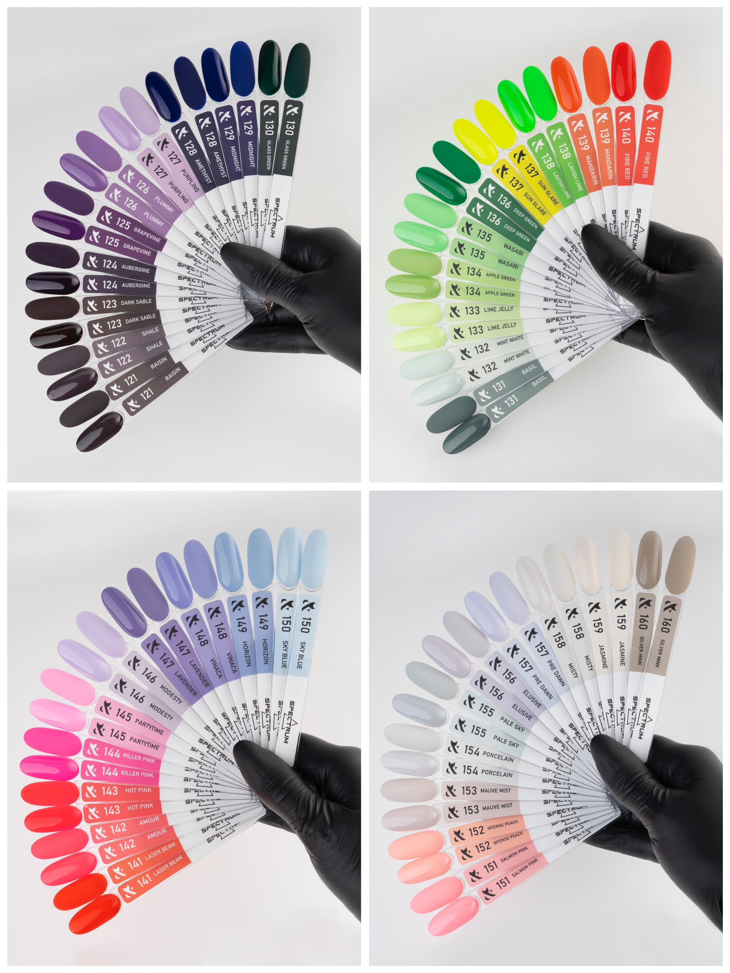 F.O.X SHOT Spectrum 121 & 160 Nail Polish Set - 5ml Mini Bottles for Gel Nail Art, Manicure, Pedicure & DIY Nail Designs - Perfect for Home Salon & Professional Use