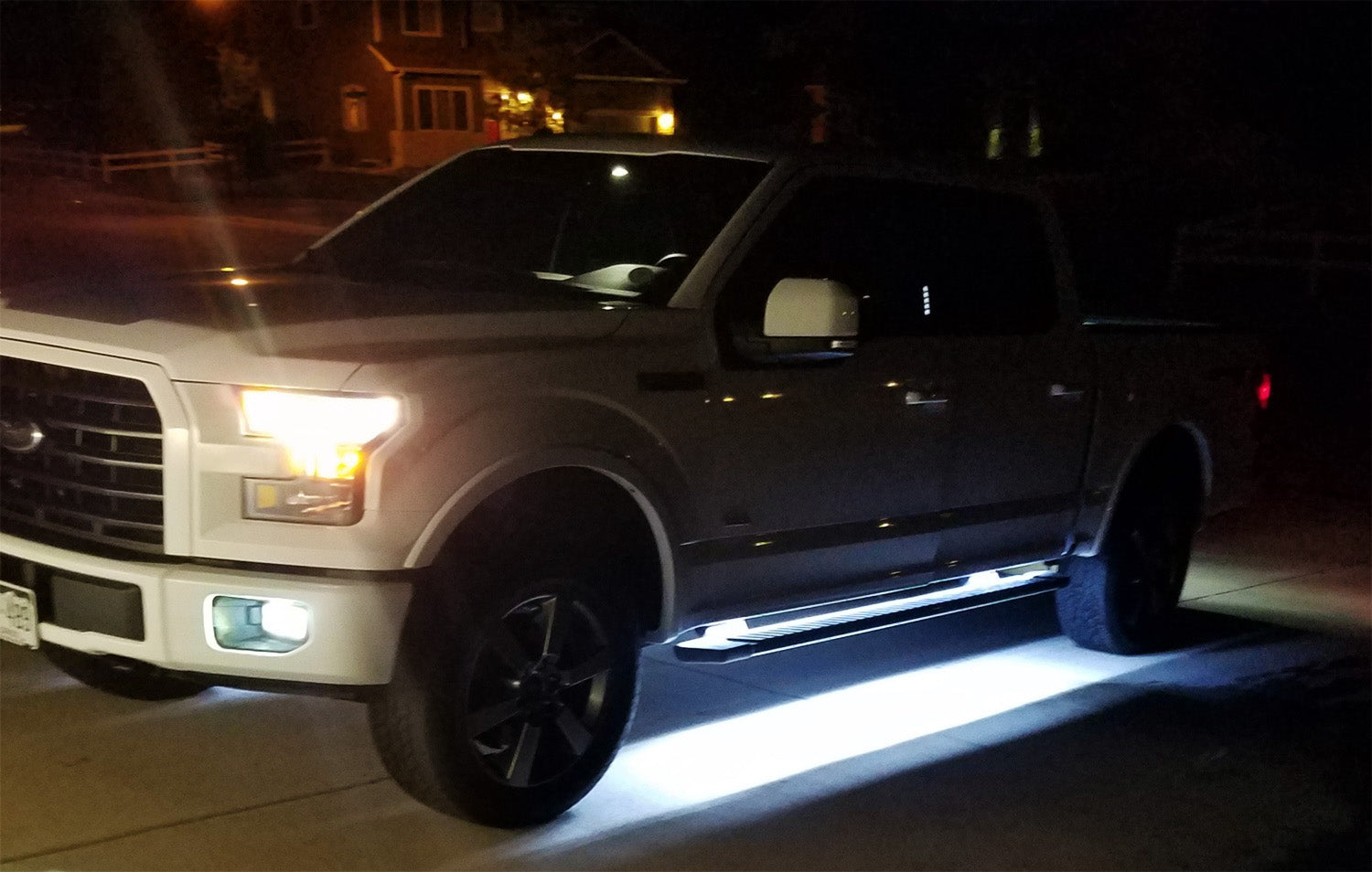 40-63 SMD Flexible LED Running Board & Side Step Lighting Kit for Ford GMC Trucks - Waterproof Underglow Lights for Off-Road, Night Driving & Vehicle Customization