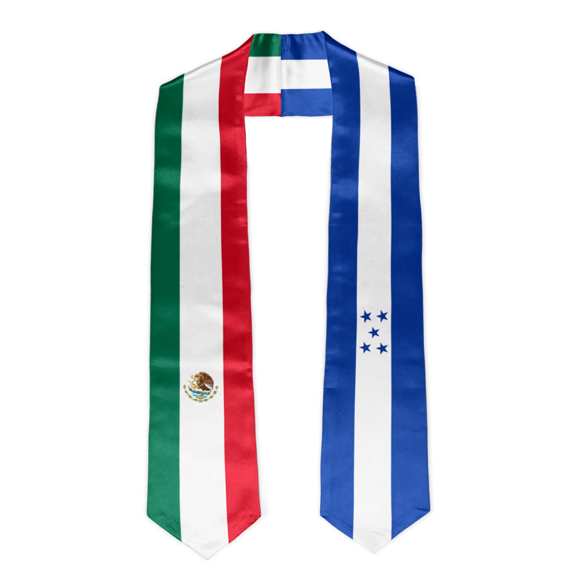 Mexico Honduras Flag Graduation Stole Sash - 2023 Graduation Gift for High School & College Ceremonies - Perfect for Cultural Pride & Commencement Celebrations