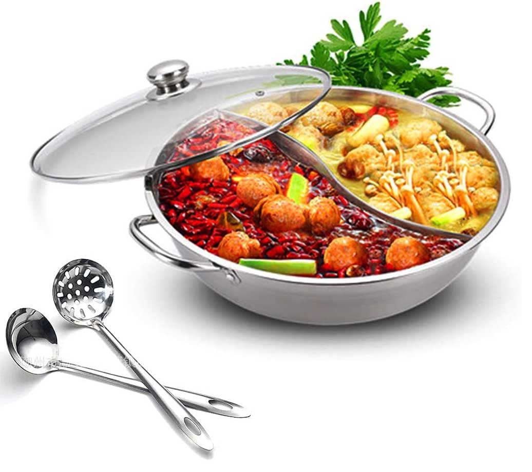 Premium 304 Stainless Steel Shabu Shabu Hot Pot Set - 11