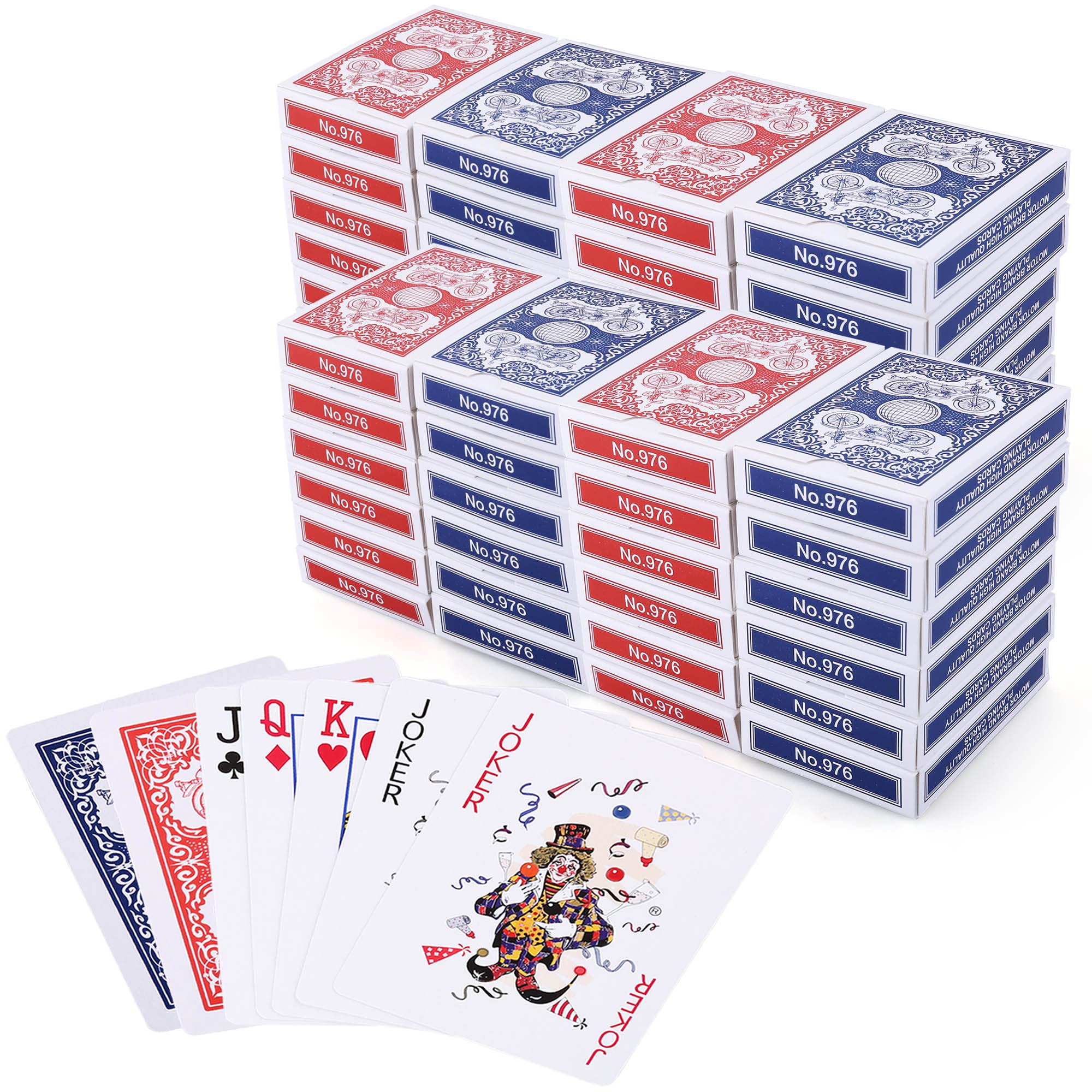 LotFancy Bulk Playing Cards - 144 Decks (72 Blue & 72 Red) Poker Size Standard Index, Casino Grade Cards for Blackjack, Euchre, Canasta - Perfect for Casino Nights, Poker Parties, Family Game Nights & Card Magic Tricks