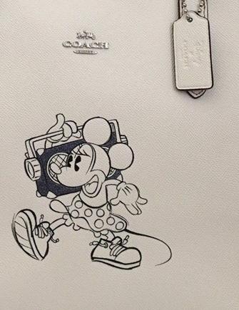 Coach Disney X Minnie Mouse City Zip Top Tote Bag for Women - Stylish Crossbody Handbag for Work, Travel & Everyday Use