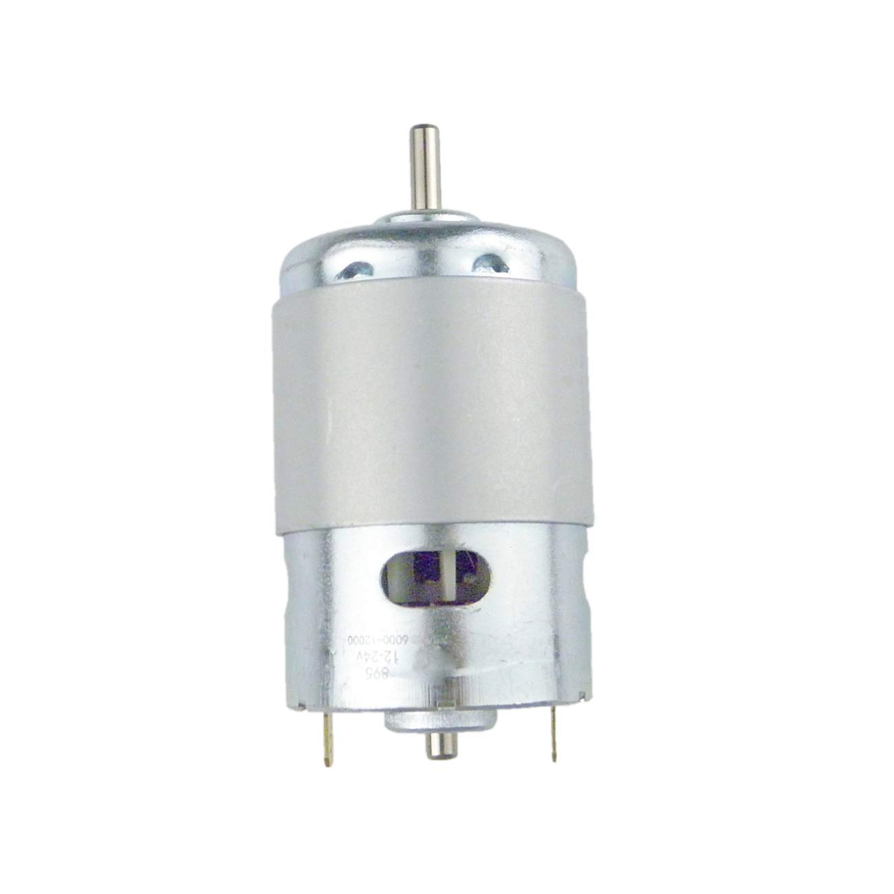 CHANCS 895 High Power DC Motor 12V 3000RPM / 24V 6000RPM with Double Ball Bearings - Low Noise Electric Motor for Power Tools, DIY Projects, Robotics, and Industrial Applications