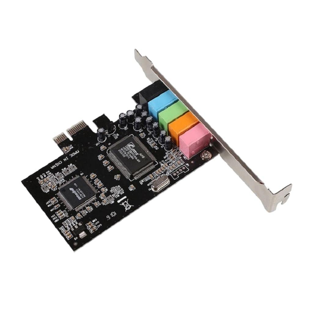 B Baosity CMI8738 5.1-Channel Internal Sound Card PCI - High-Quality Digital Audio for PC Windows - Perfect for Gaming, Home Theater, and Music Production